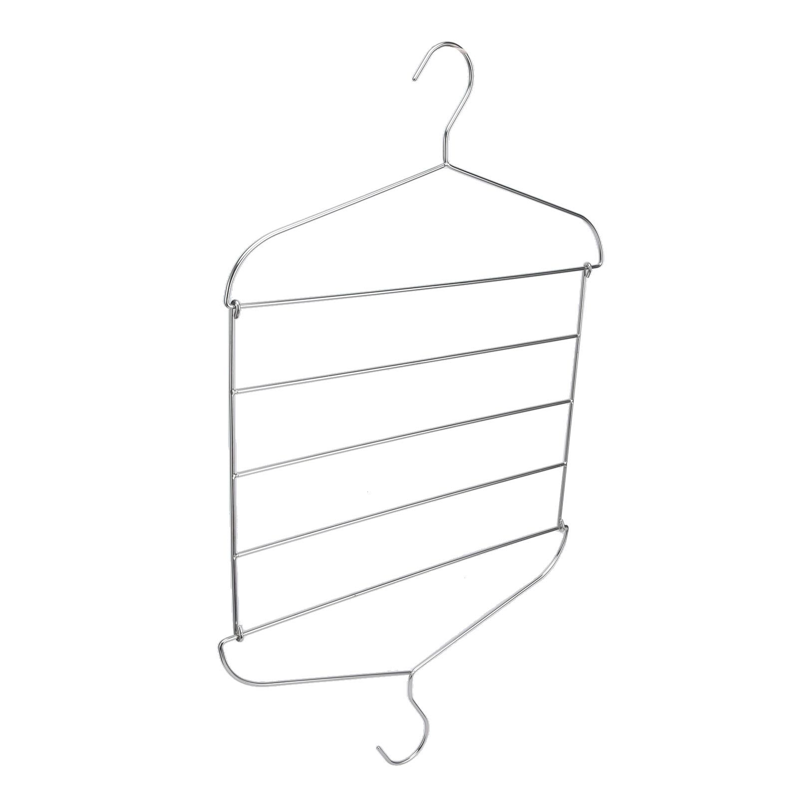 Stainless Steel Magic Pants Hangers Foldable Multifunctional Space Saving Slacks Hangers for Pants Clothes - Image 7