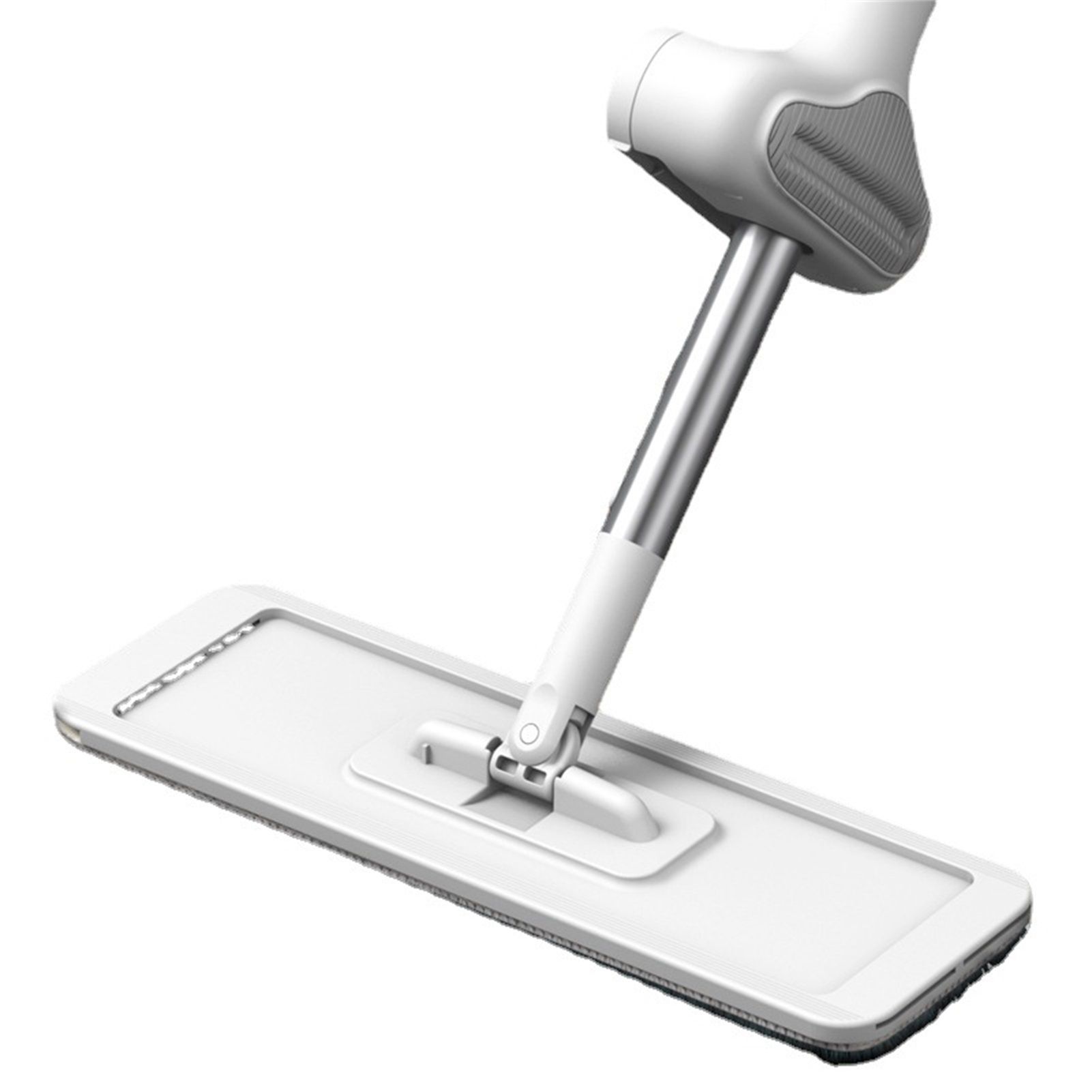 Microfiber Flat Mop Hand Wash Free Long Handle Large Flat Mop Dry Wet Use Floor Cleaning Tool White 36 Plate Set with 3 Cloth - Image 6