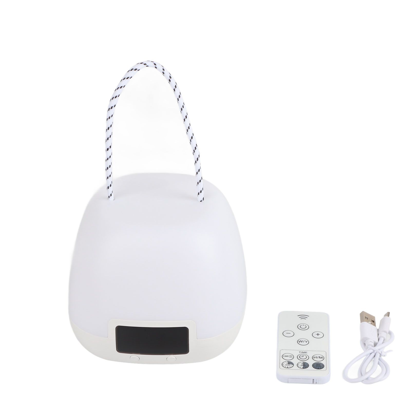 LED Night Light Rechargeable Children's Bedroom Bedside Desk Lamp Household Supplies 4w Remote Control 3 Color Clock - Image 1