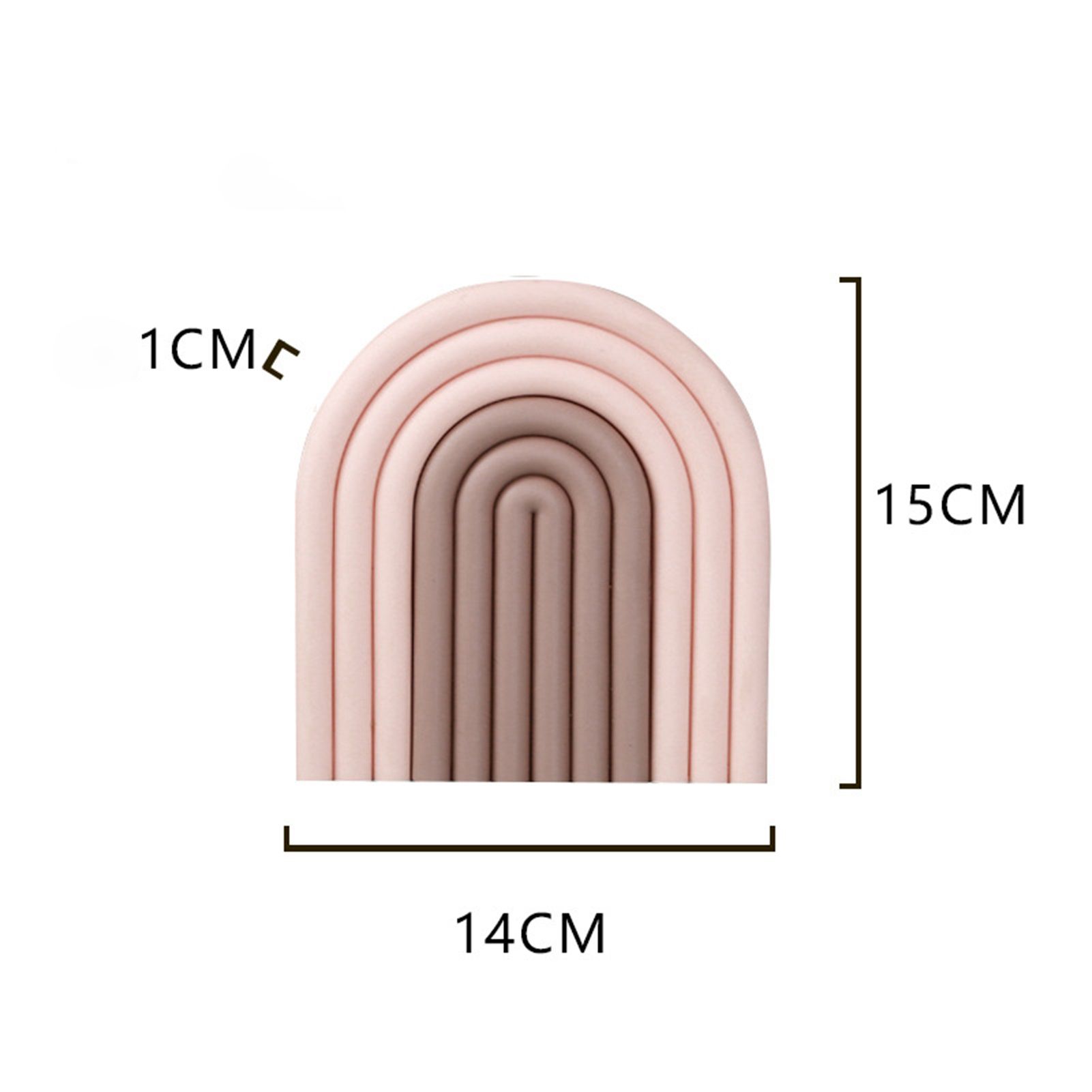 Placemat Prevent Slip Wearable Thickened Insulation Cup Pad for Bowl Plate Kitchen Restaurant Gradient Pink - Image 2