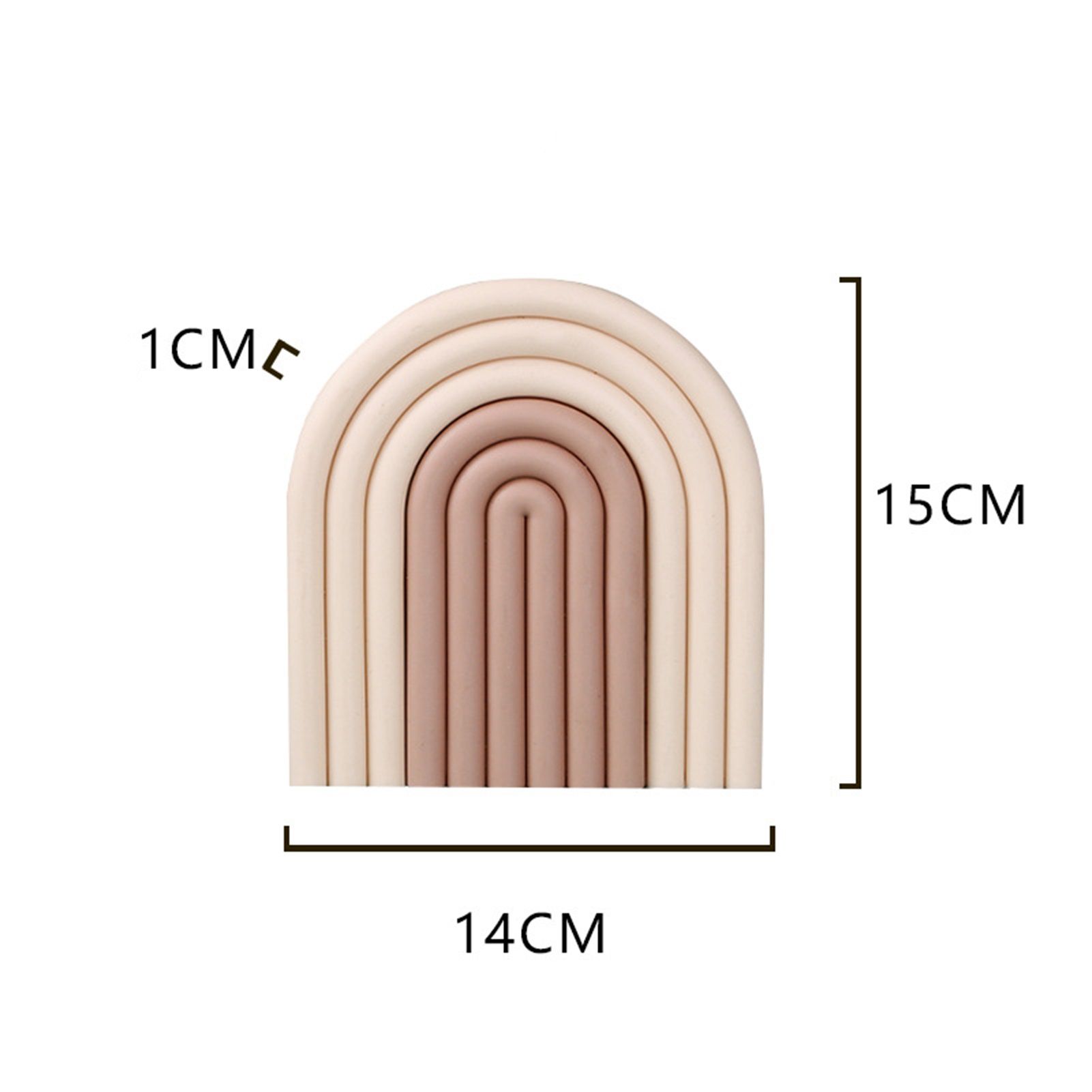 Placemat Prevent Slip Wearable Thickened Insulation Cup Pad for Bowl Plate Kitchen Restaurant Beige Coffee - Image 2