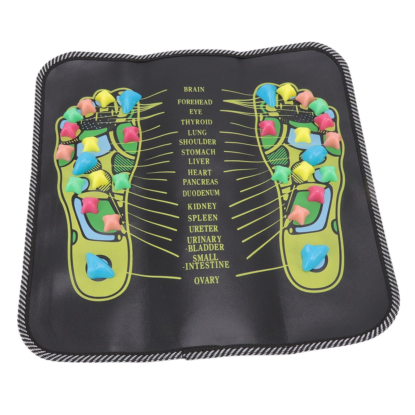 Foot Massage Mat Blood Circulation Relieve Pain Simulation Cobblestone Reflexology Walk Stone Mat 35x35cm / 13.8x13.8in - Image 2