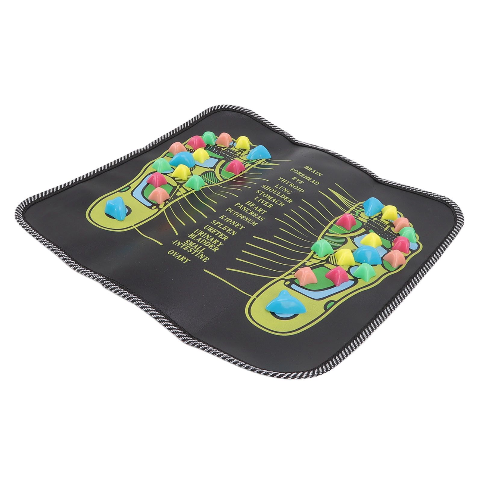Foot Massage Mat Blood Circulation Relieve Pain Simulation Cobblestone Reflexology Walk Stone Mat 35x35cm / 13.8x13.8in - Image 4