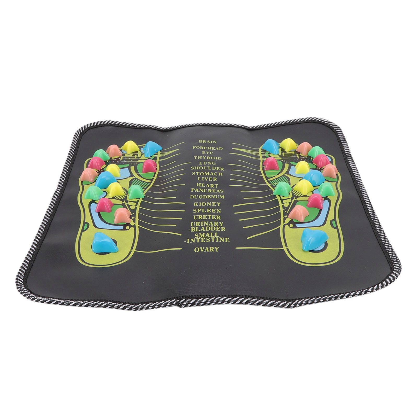 Foot Massage Mat Blood Circulation Relieve Pain Simulation Cobblestone Reflexology Walk Stone Mat 35x35cm / 13.8x13.8in - Image 5