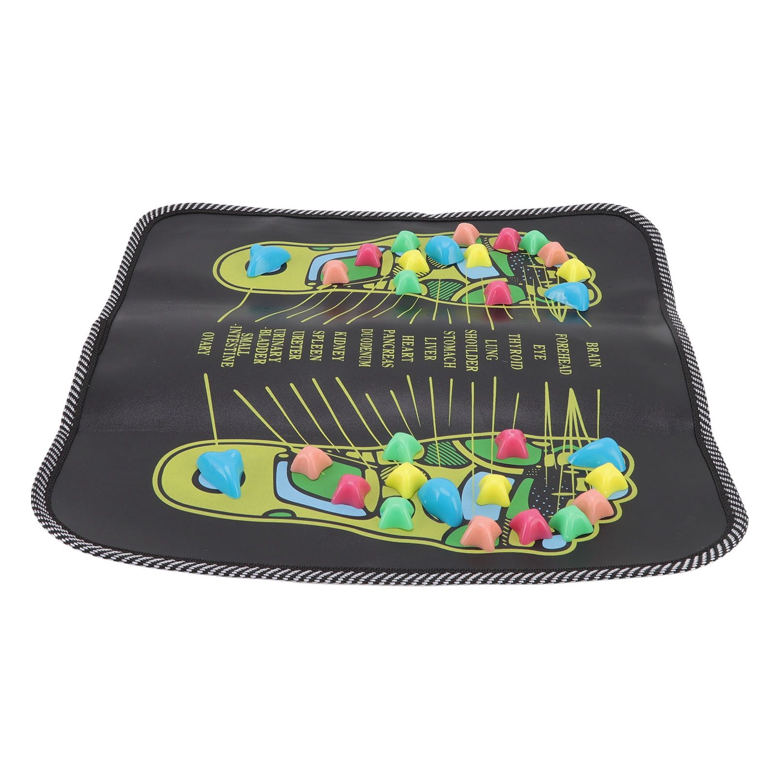 Foot Massage Mat Blood Circulation Relieve Pain Simulation Cobblestone Reflexology Walk Stone Mat 35x35cm / 13.8x13.8in - Image 6