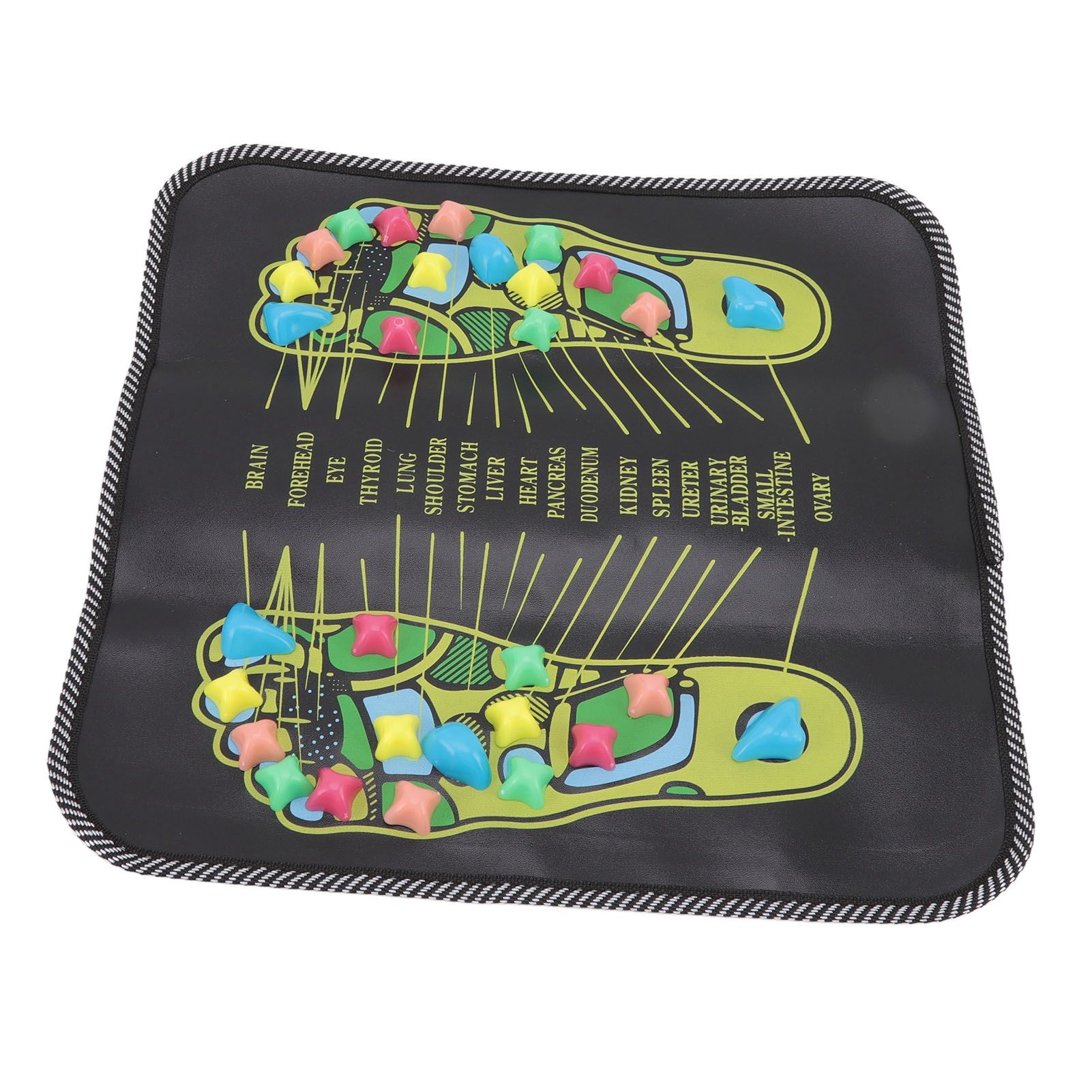 Foot Massage Mat Blood Circulation Relieve Pain Simulation Cobblestone Reflexology Walk Stone Mat 35x35cm / 13.8x13.8in - Image 7
