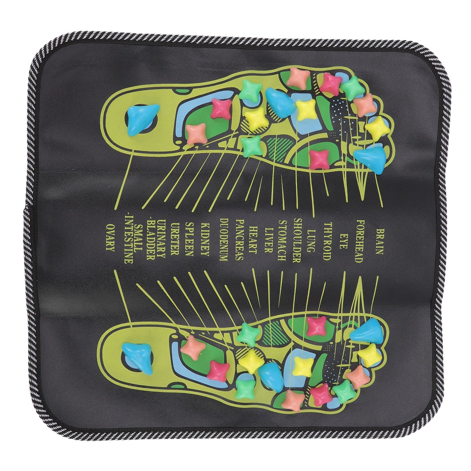 Foot Massage Mat Blood Circulation Relieve Pain Simulation Cobblestone Reflexology Walk Stone Mat 35x35cm / 13.8x13.8in - Image 8