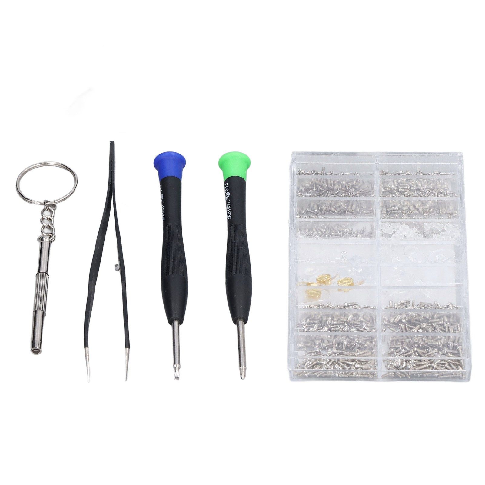 Eyeglass Repair Kit Tiny Stainless Steel Sunglass Screws Repair Kit with Screwdriver Tweezer for Watches Glasses - Image 8