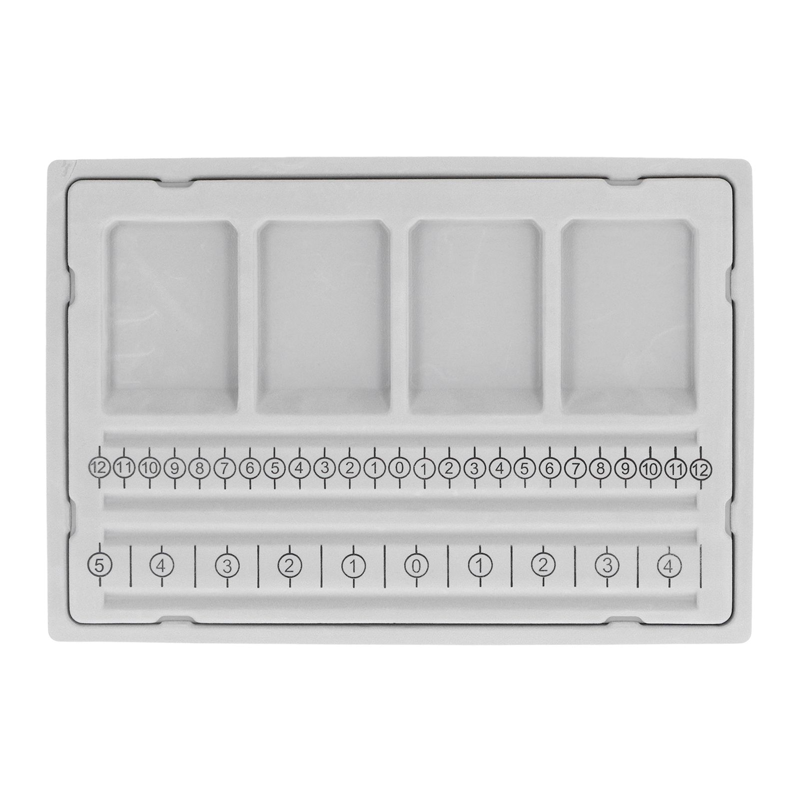 Beaded Measuring Board 4 Straight Channels 4 Recessed Compartments Bead Design Board for Creating Bracelets Necklaces - Image 1