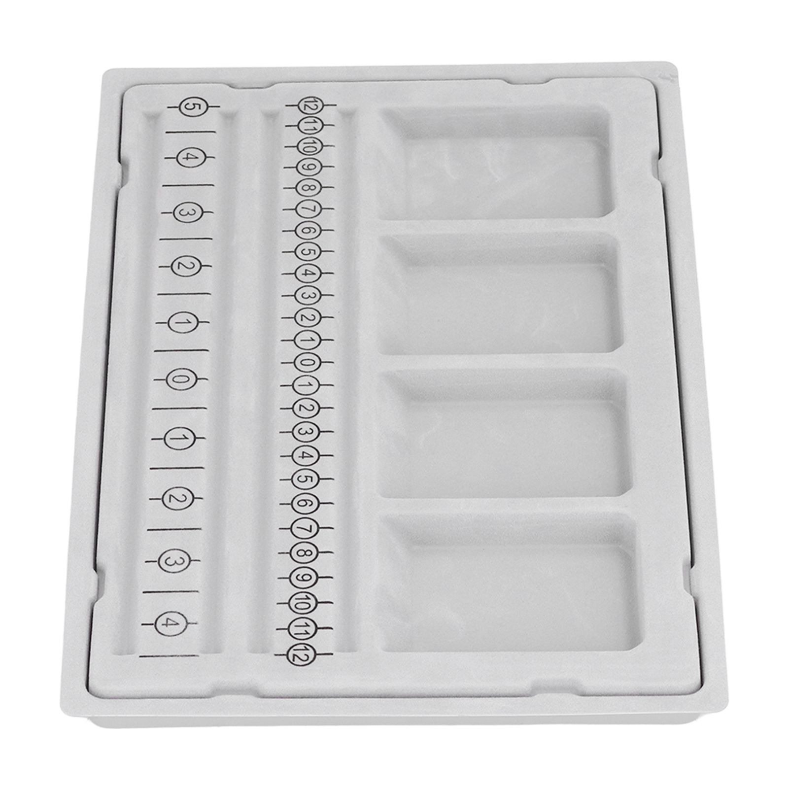 Beaded Measuring Board 4 Straight Channels 4 Recessed Compartments Bead Design Board for Creating Bracelets Necklaces - Image 2