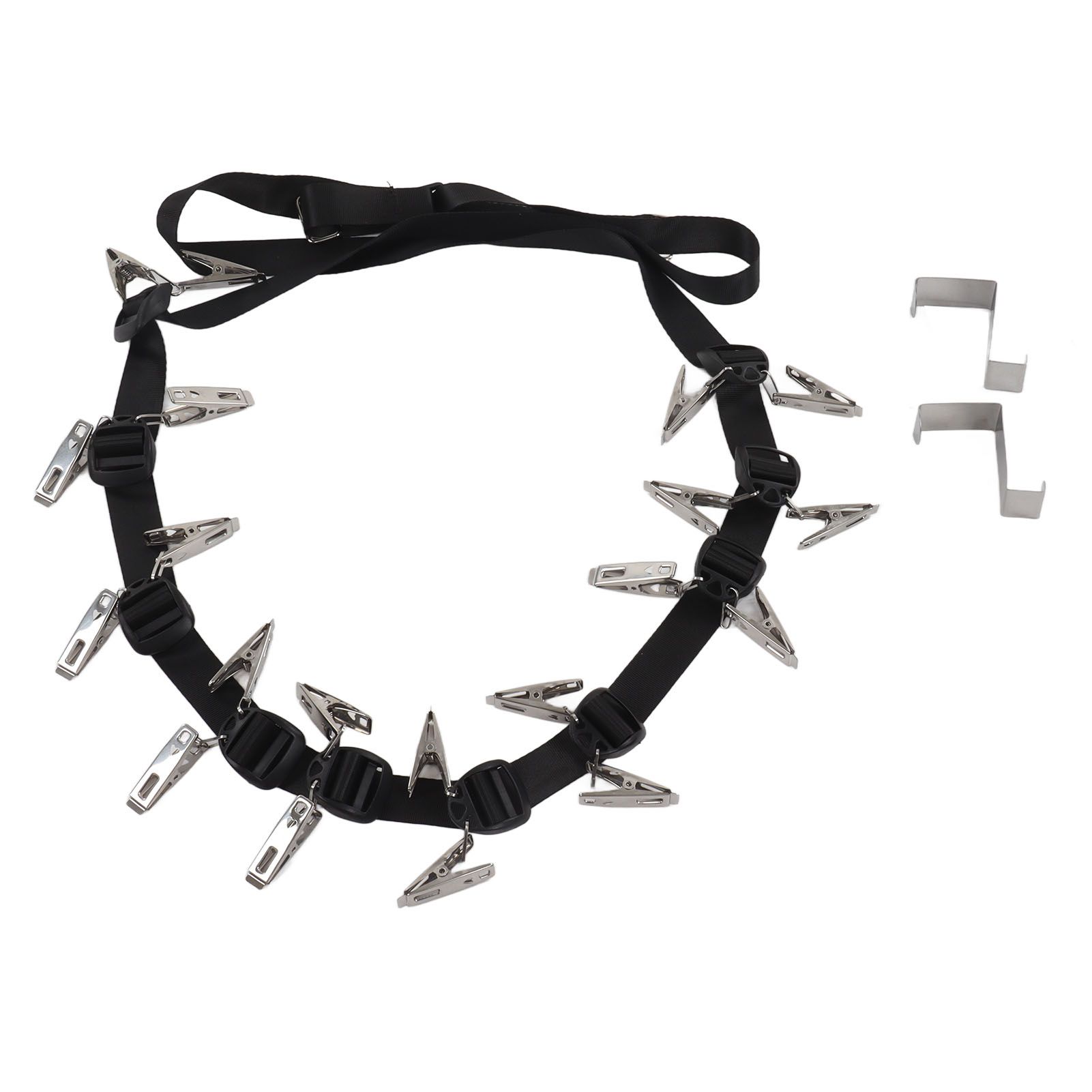 Hat Rack Stainless Steel Wall Mounted Practical Hat Organizer for Home Door Black - Image 1