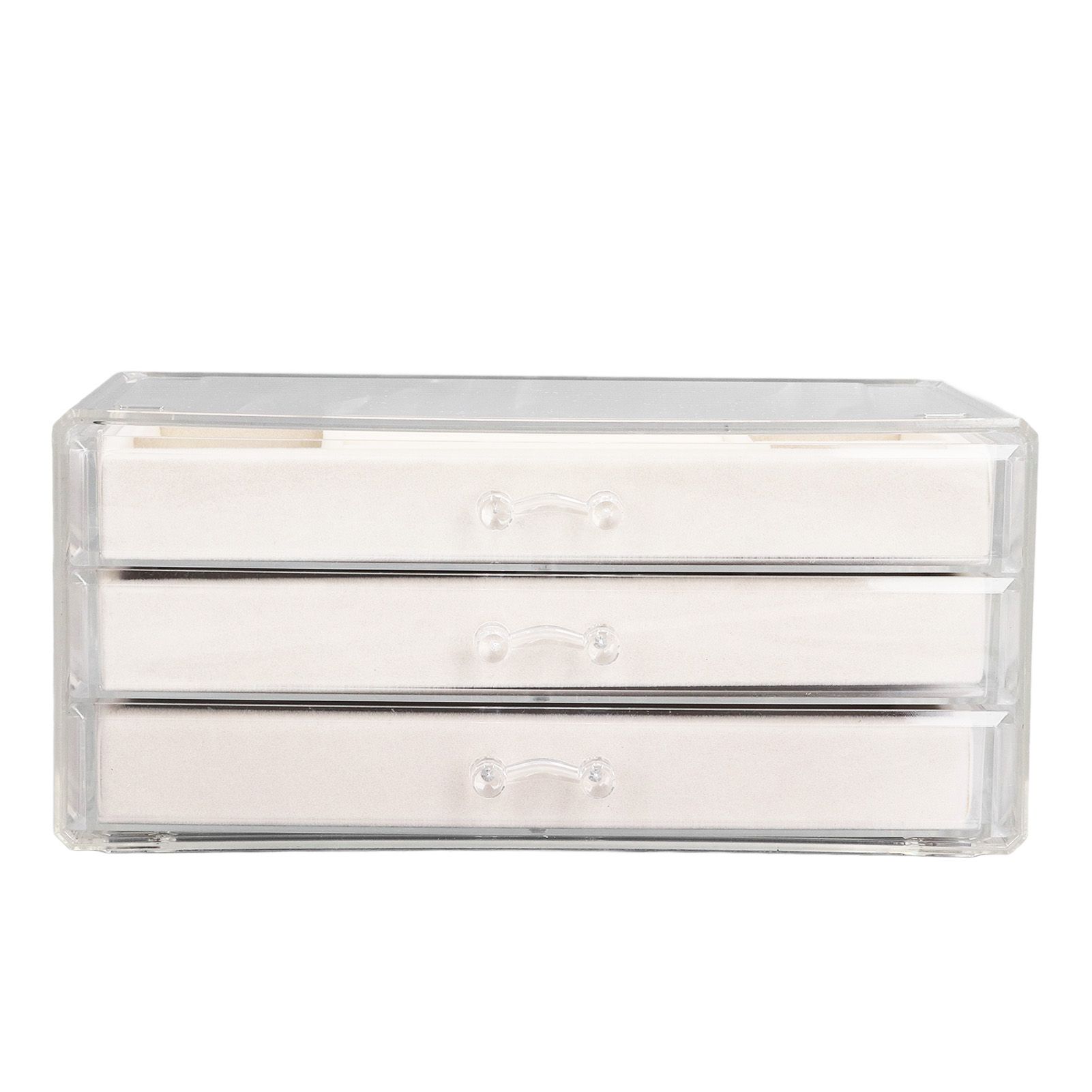 Acrylic Jewelry Organizer Clear Acrylic Beige Drawer Desk Storage Jewelry Box for Stud Earrings Necklace Jewelry - Image 4