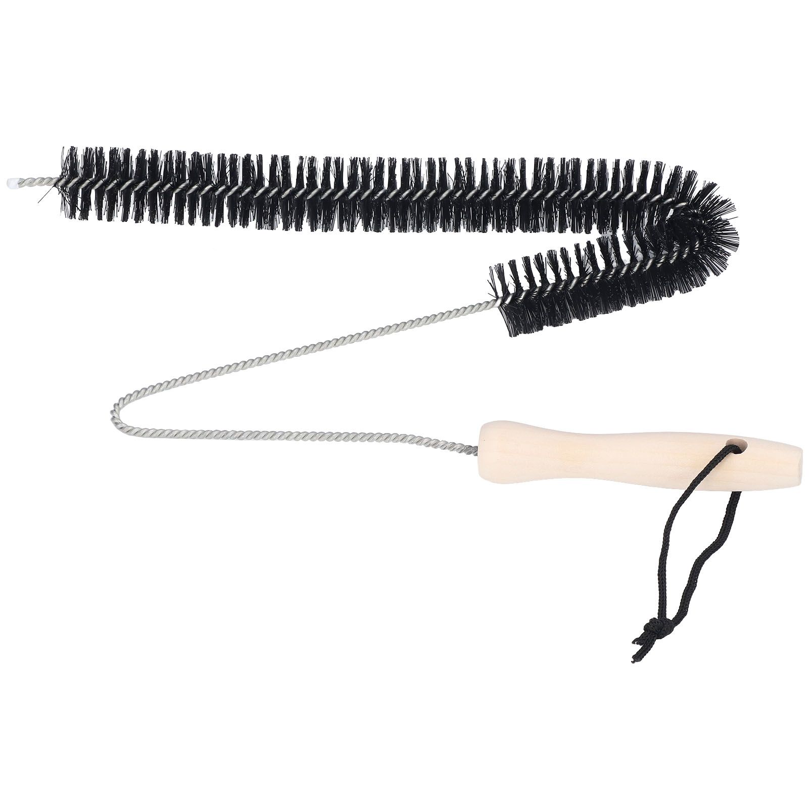 Stainless Steel Dryer Vent Cleaner Brush Multifunctional Bendable Pipe Cleaning Brush with Wood Handle for Home - Image 1