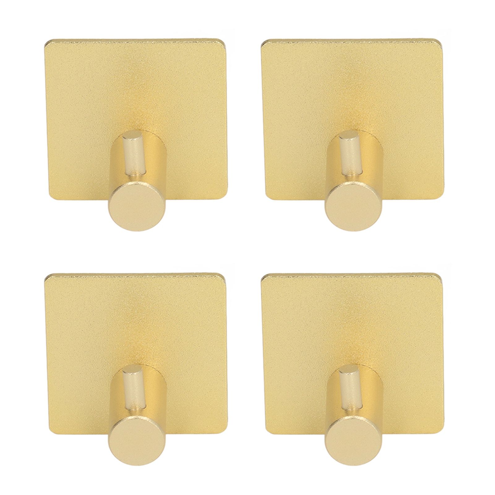 4pcs Towel Hook Aluminum Rustproof Waterproof Heavy Duty Adhesive Wall Hook for Hanging Coat Hat Towel Robe Golden - Image 5