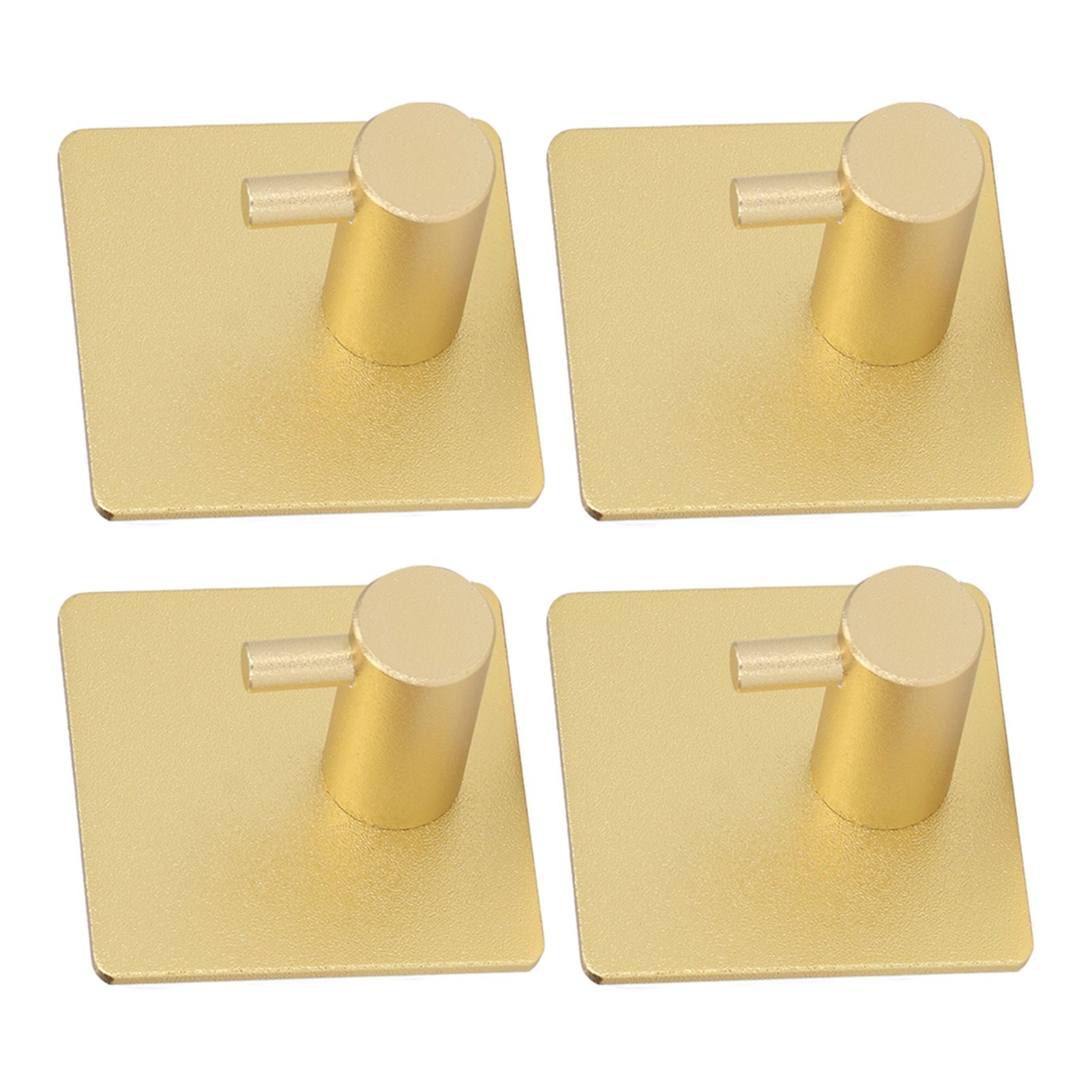 4pcs Towel Hook Aluminum Rustproof Waterproof Heavy Duty Adhesive Wall Hook for Hanging Coat Hat Towel Robe Golden - Image 7