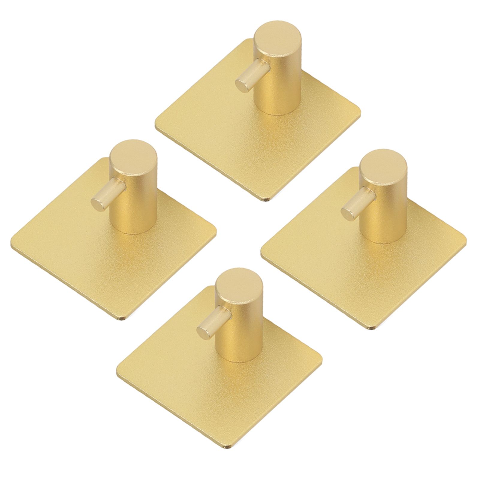 4pcs Towel Hook Aluminum Rustproof Waterproof Heavy Duty Adhesive Wall Hook for Hanging Coat Hat Towel Robe Golden - Image 8