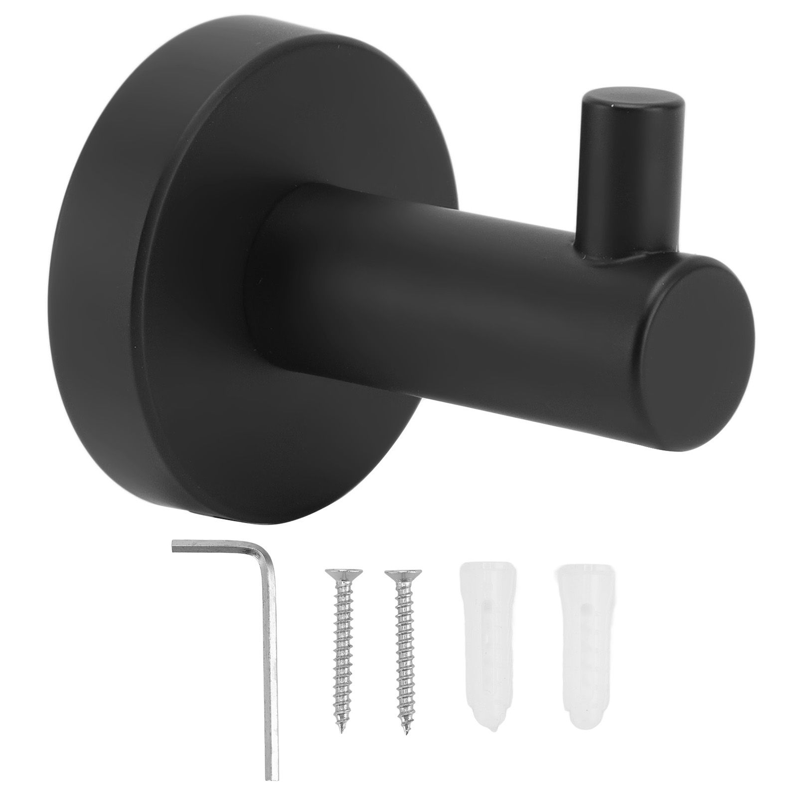 Stainless Steel Round Hook Wall Mount Towel Robe Coat Hook Utility Shower Towel Hanger for Bathroom Kitchen Home Hotel - Image 1