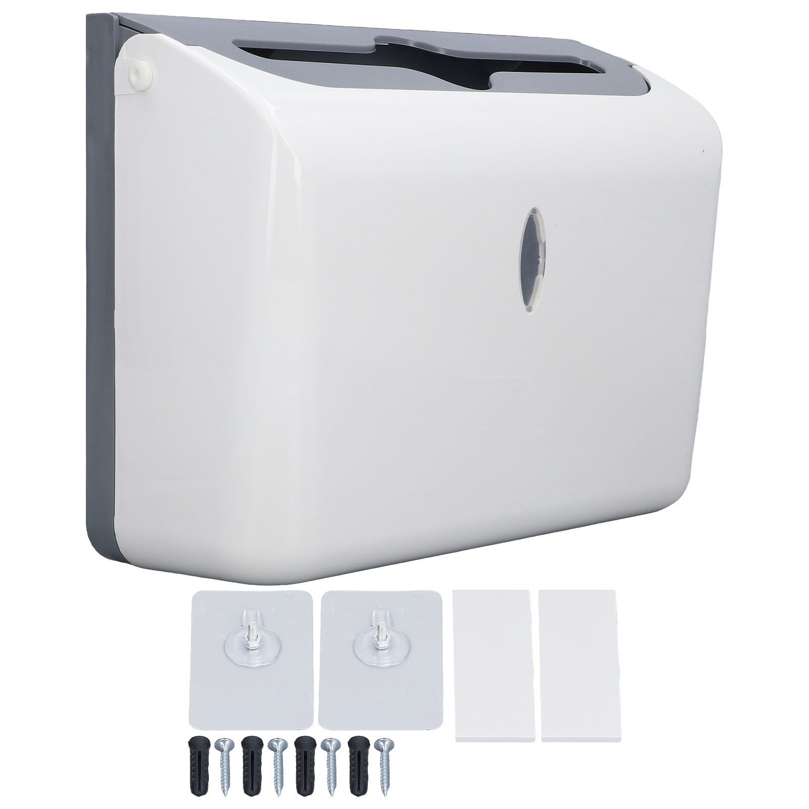 Paper Towel Dispenser Wall Mounted Safe Sturdy ABS Glossy Corner Bathroom Paper Towel Holder for Bathroom Toilet - Image 1