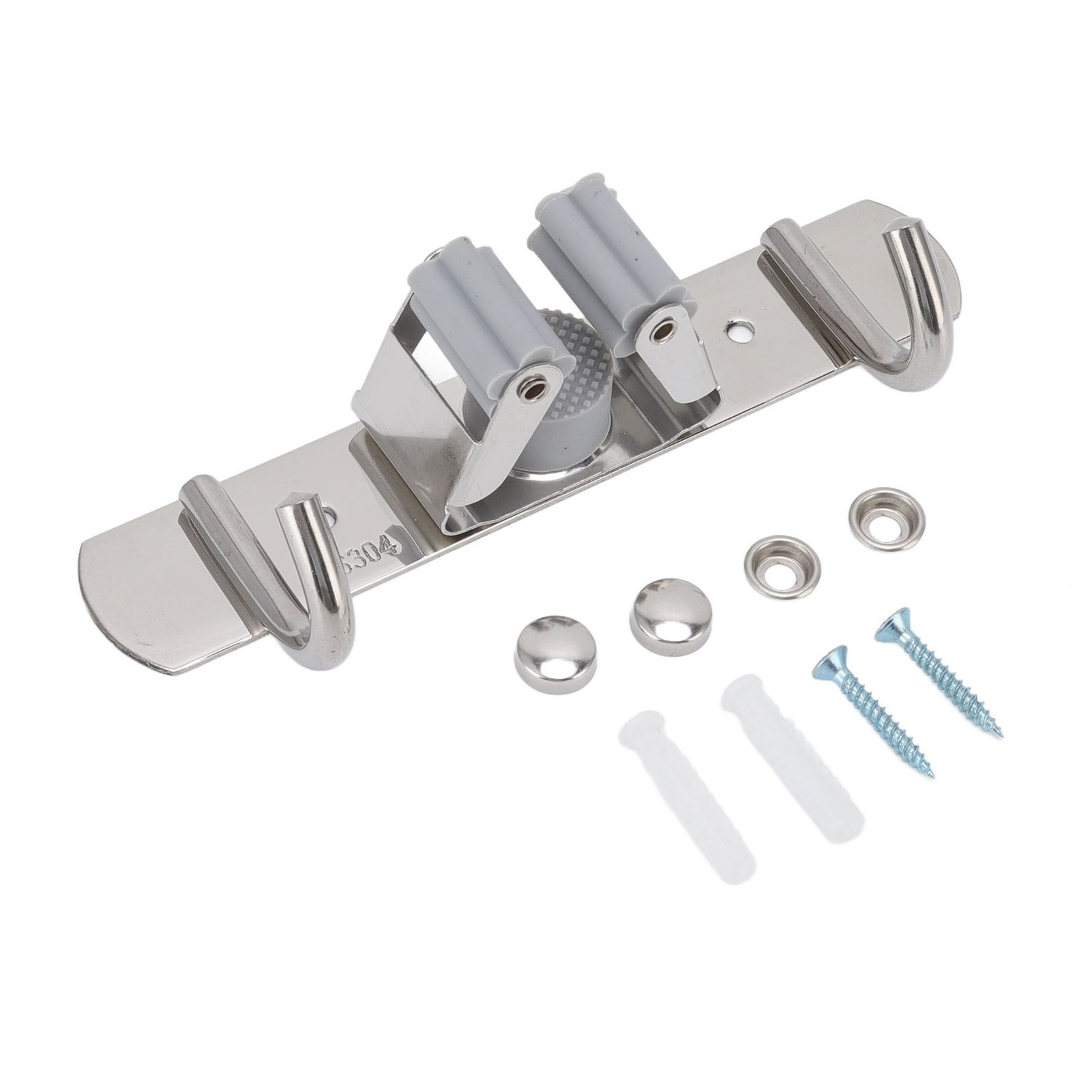 Wall Mounted Mop Organizer Holder Kitchen Bathroom Hardware Hook Pendant Balcony Mop Clip Rag Hook Punch Free Perforations - Image 1