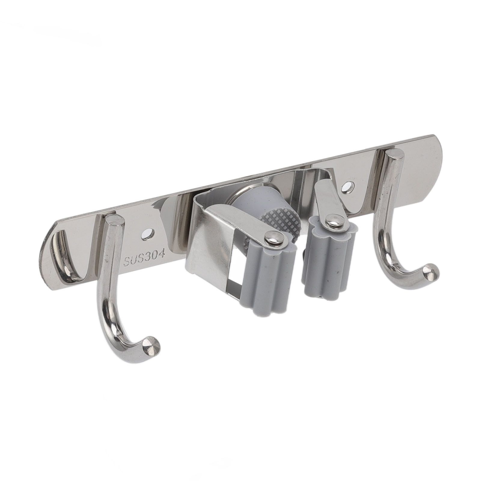 Wall Mounted Mop Organizer Holder Kitchen Bathroom Hardware Hook Pendant Balcony Mop Clip Rag Hook Punch Free Perforations - Image 3