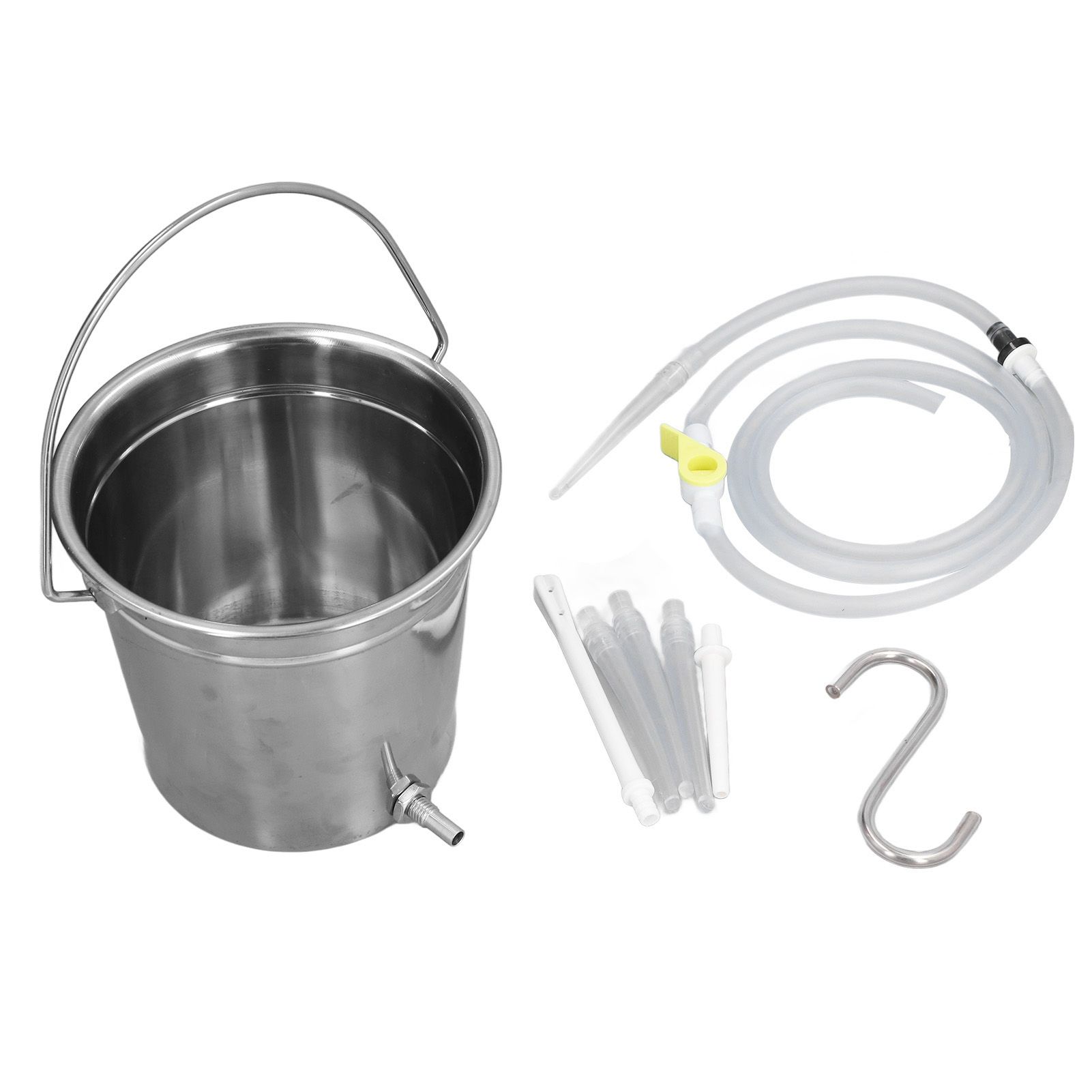 2L Enema Bucket Kit with Silicone Tubing Nozzle Tips Storage Bag Stainless Steel Coffee Milk Barrel - Image 2