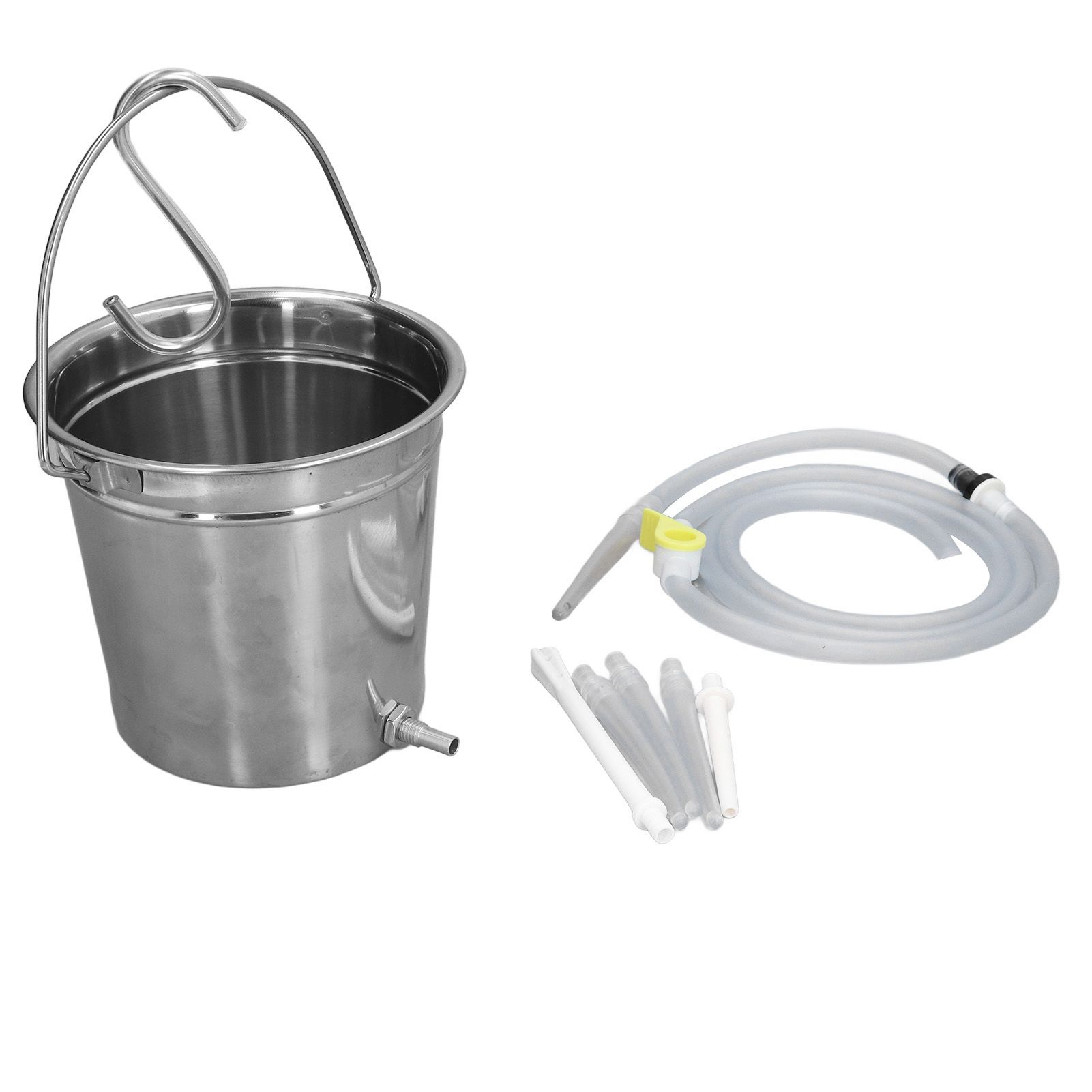 2L Enema Bucket Kit with Silicone Tubing Nozzle Tips Storage Bag Stainless Steel Coffee Milk Barrel - Image 3