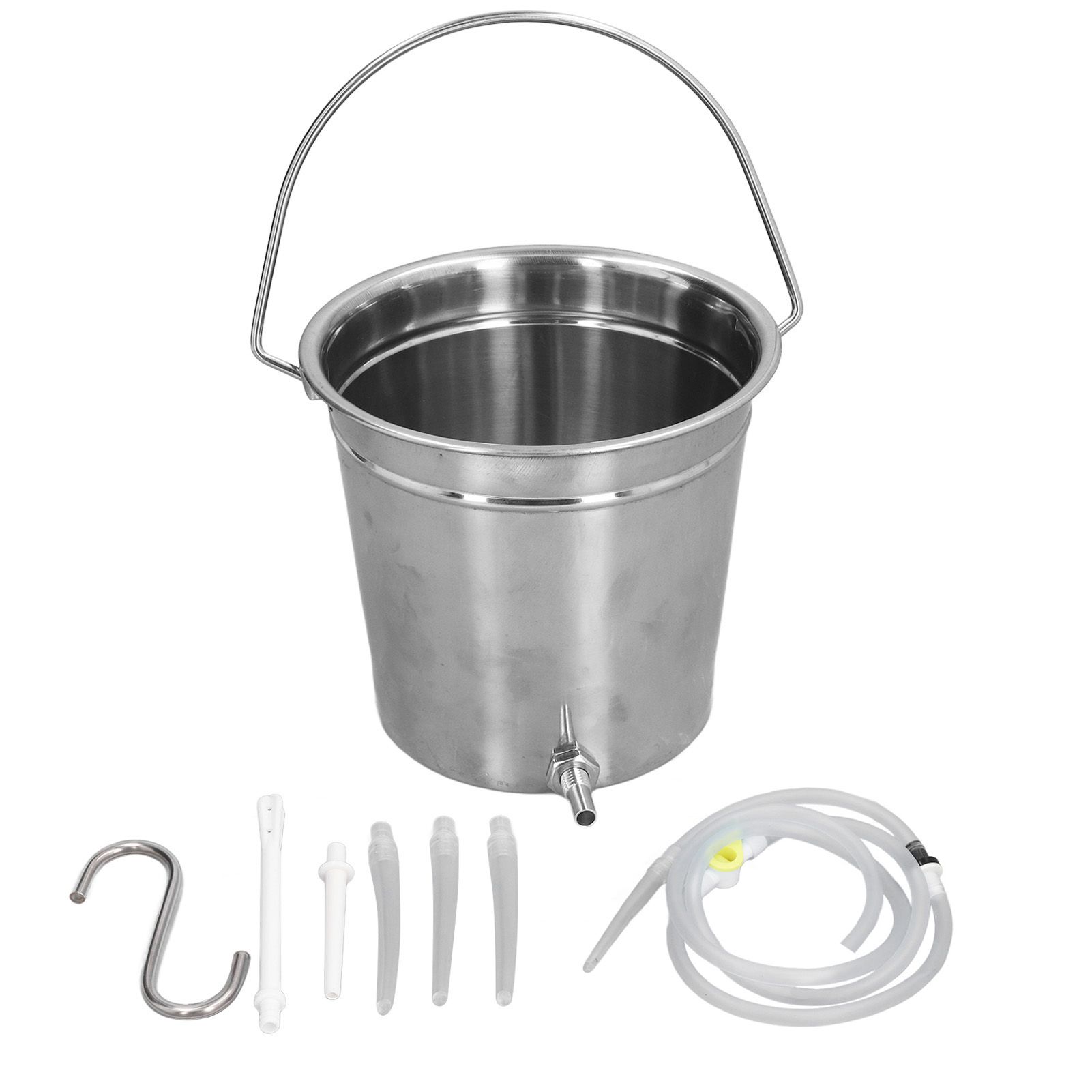 2L Enema Bucket Kit with Silicone Tubing Nozzle Tips Storage Bag Stainless Steel Coffee Milk Barrel - Image 5