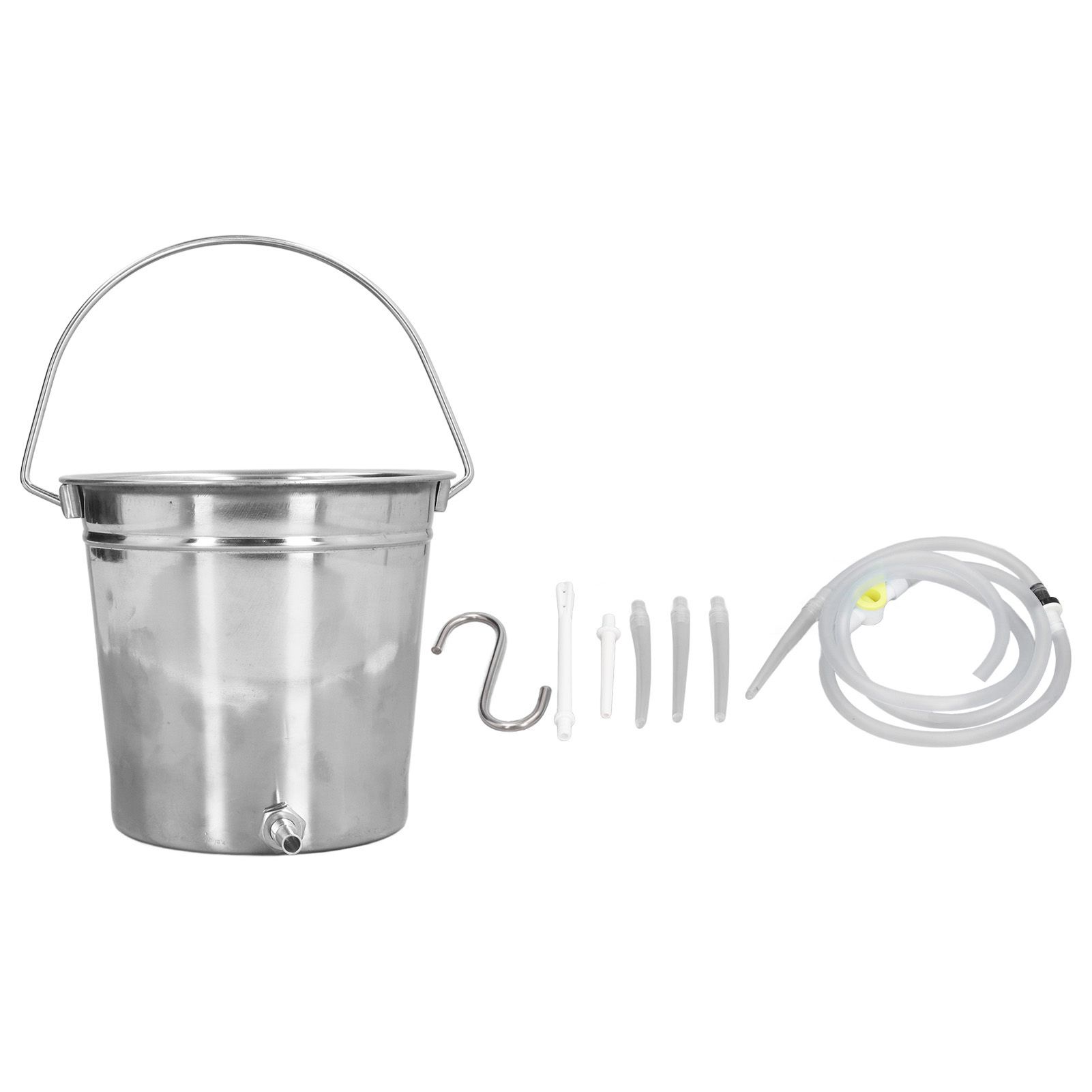 2L Enema Bucket Kit with Silicone Tubing Nozzle Tips Storage Bag Stainless Steel Coffee Milk Barrel - Image 6