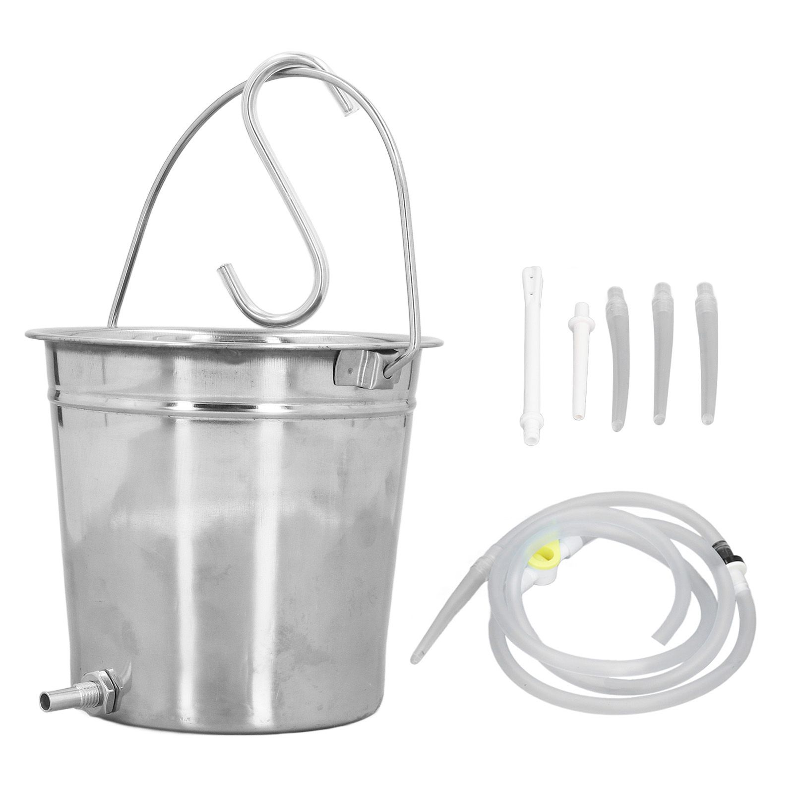 2L Enema Bucket Kit with Silicone Tubing Nozzle Tips Storage Bag Stainless Steel Coffee Milk Barrel - Image 7