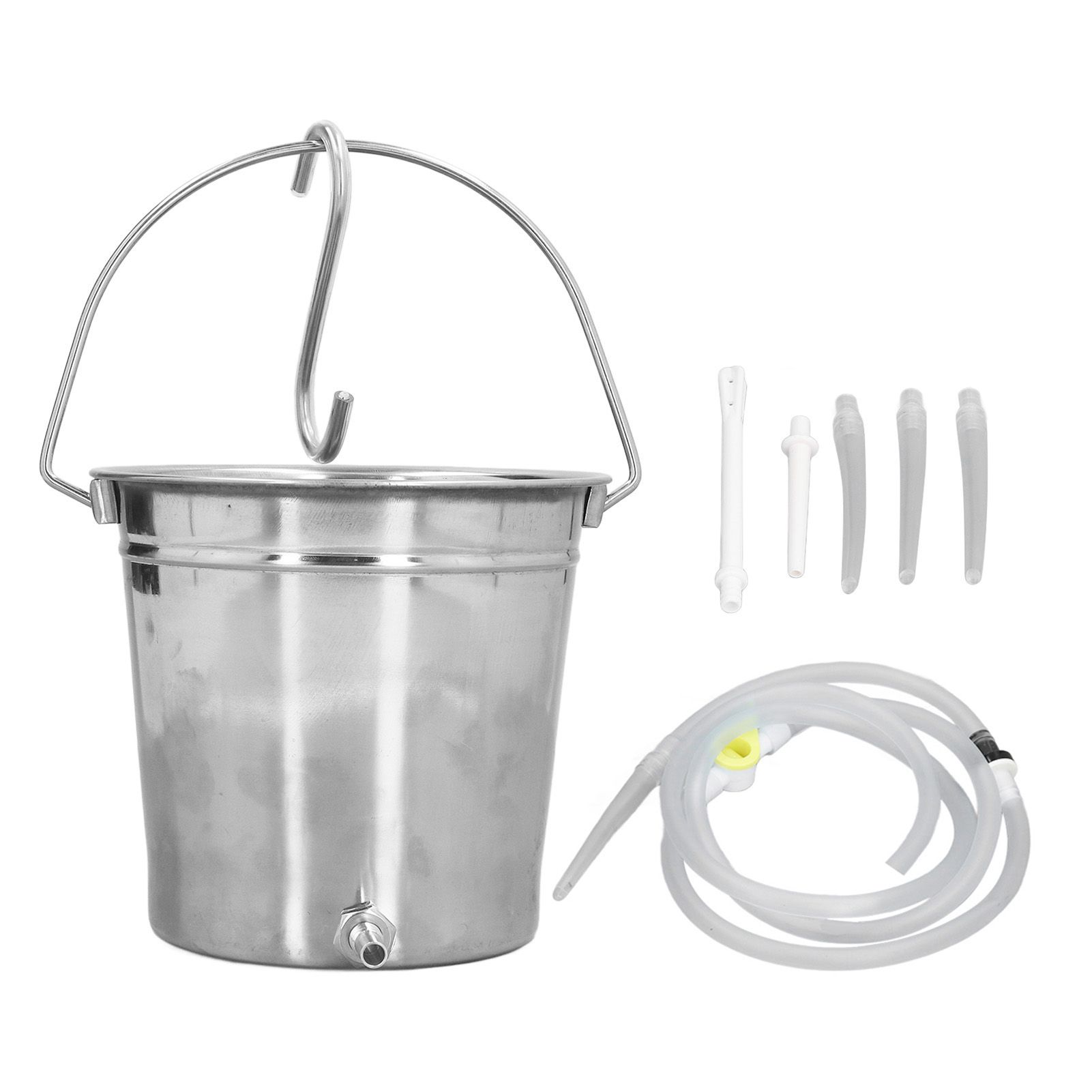 2L Enema Bucket Kit with Silicone Tubing Nozzle Tips Storage Bag Stainless Steel Coffee Milk Barrel - Image 8