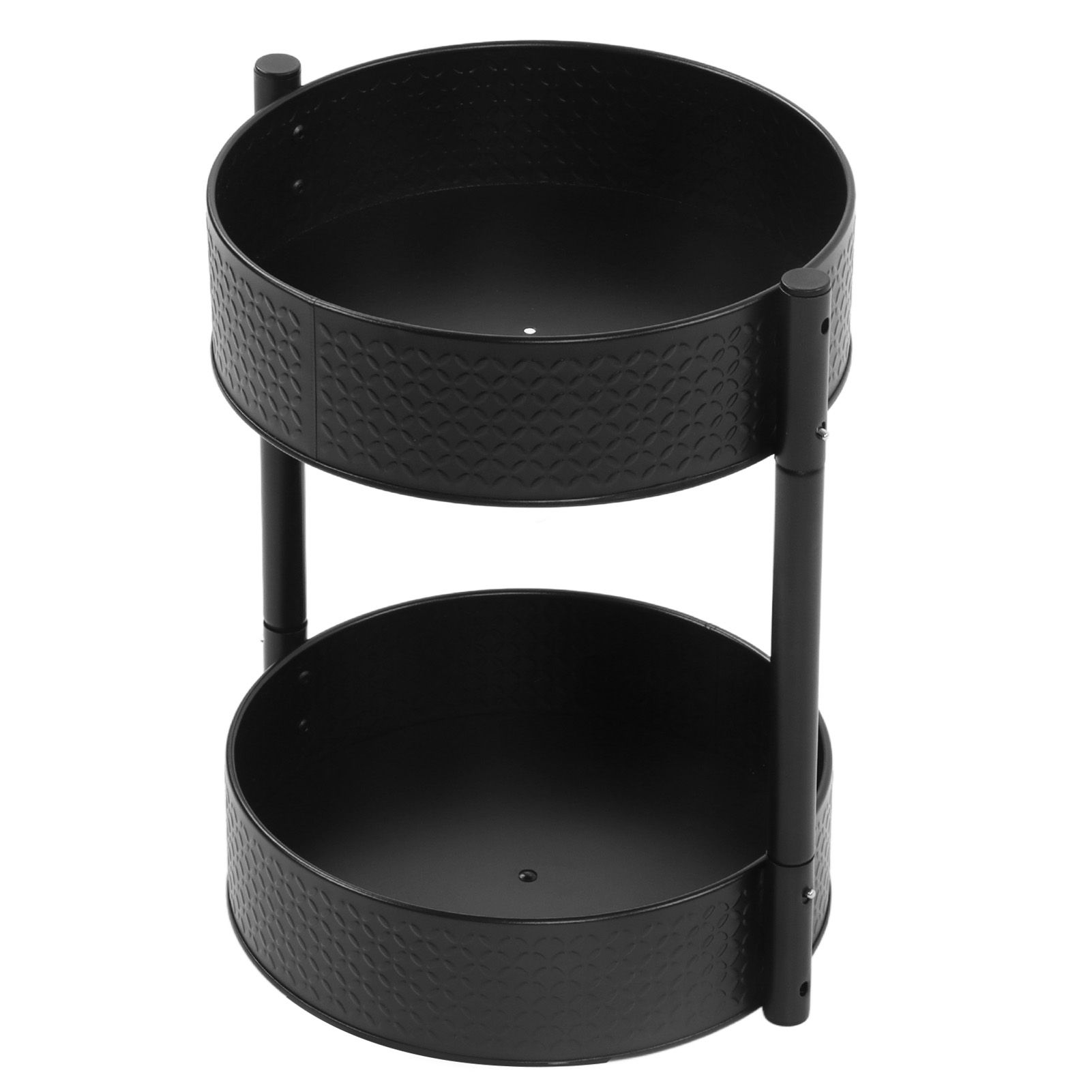 Rotating Spice Rack Countertop Double Layer Multi Functional 360 Degree Rotatable Spice Storage Shelf for Kitchen - Image 2