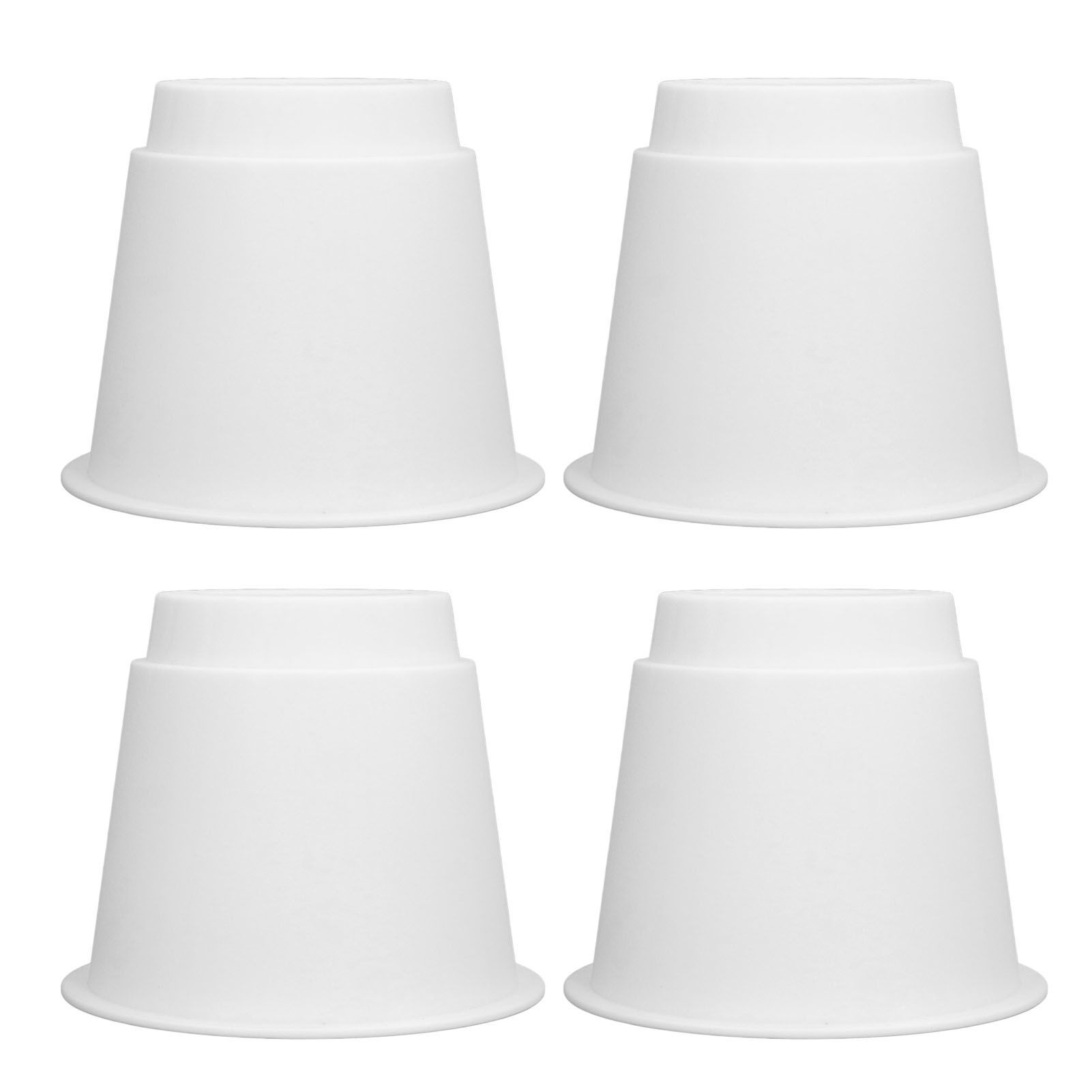 4Pcs 5 Inch Heavy Duty Round Furniture Bed Risers Lifter with Anti Slip Top for Table Chair Desk Sofa - Image 3