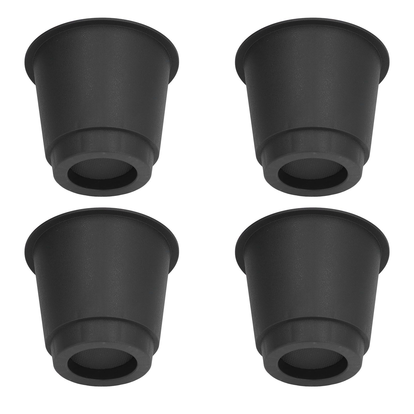 4 Pcs Plastic Furniture Risers 5 Inch Heavy Duty Stackable Circle Bed Lifter for Bed Chair Table Sofa Black - Image 4