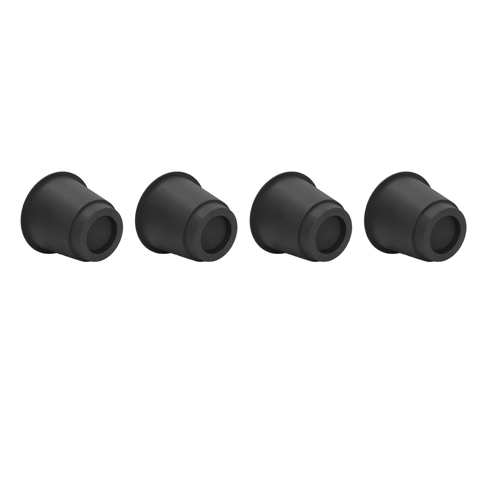 4 Pcs Plastic Furniture Risers 5 Inch Heavy Duty Stackable Circle Bed Lifter for Bed Chair Table Sofa Black - Image 5