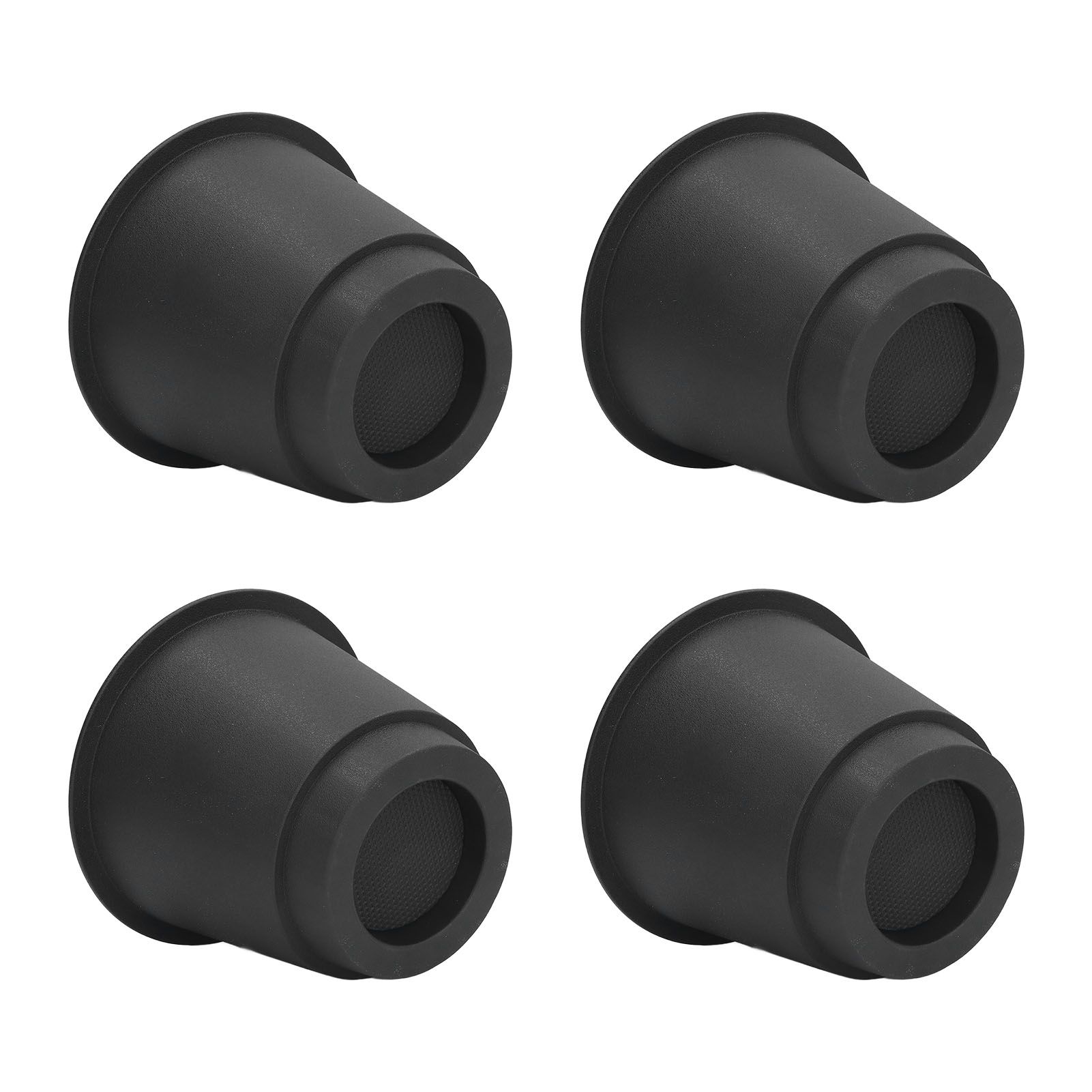 4 Pcs Plastic Furniture Risers 5 Inch Heavy Duty Stackable Circle Bed Lifter for Bed Chair Table Sofa Black - Image 6