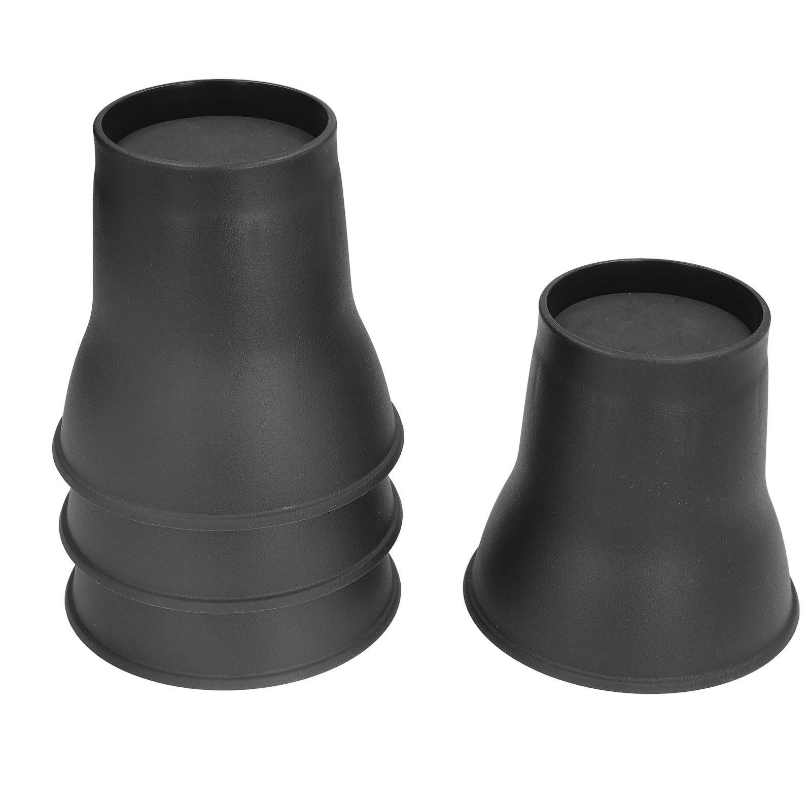 4pcs Furniture Risers 6 Inches Horn Shaped Black Plastic Heavy Duty Riser for Bed Sofa - Image 2