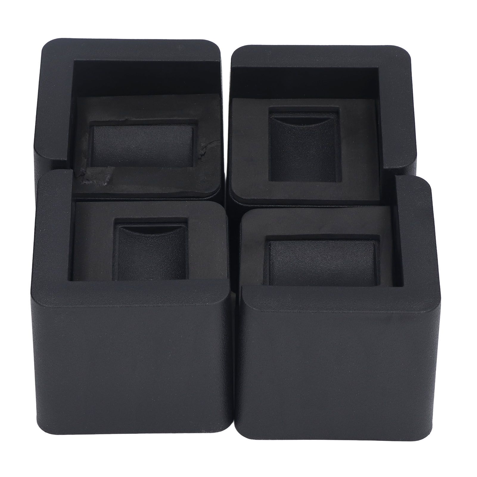 4pcs Bed Risers Corner Fixed Casters Increasing Height 2200 Lb Load Bearing Plastic Furniture Leg Risers for Home - Image 3