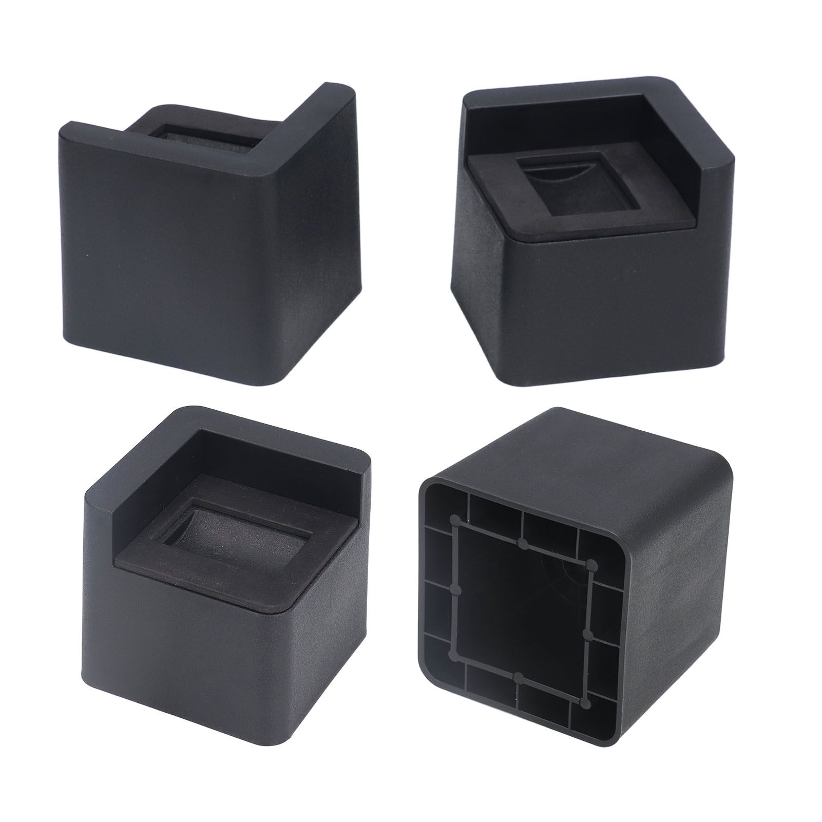 4pcs Bed Risers Corner Fixed Casters Increasing Height 2200 Lb Load Bearing Plastic Furniture Leg Risers for Home - Image 6