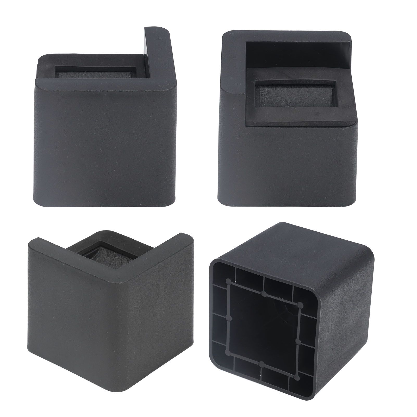 4pcs Bed Risers Corner Fixed Casters Increasing Height 2200 Lb Load Bearing Plastic Furniture Leg Risers for Home - Image 7