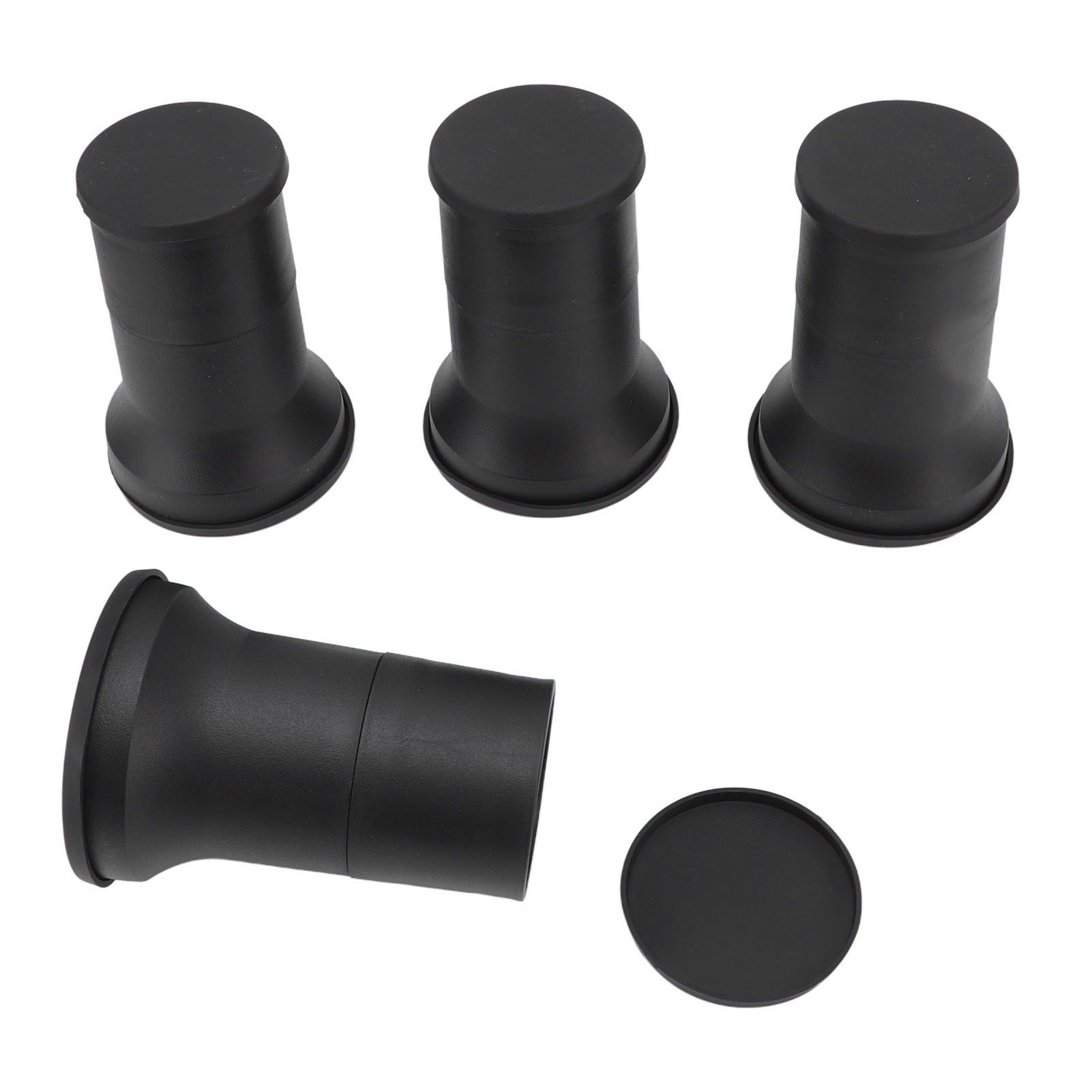 4pcs Round Furniture Lifters with Rubber Non Slip Pads Plastic Bed and Furniture Raisers Set - Image 5