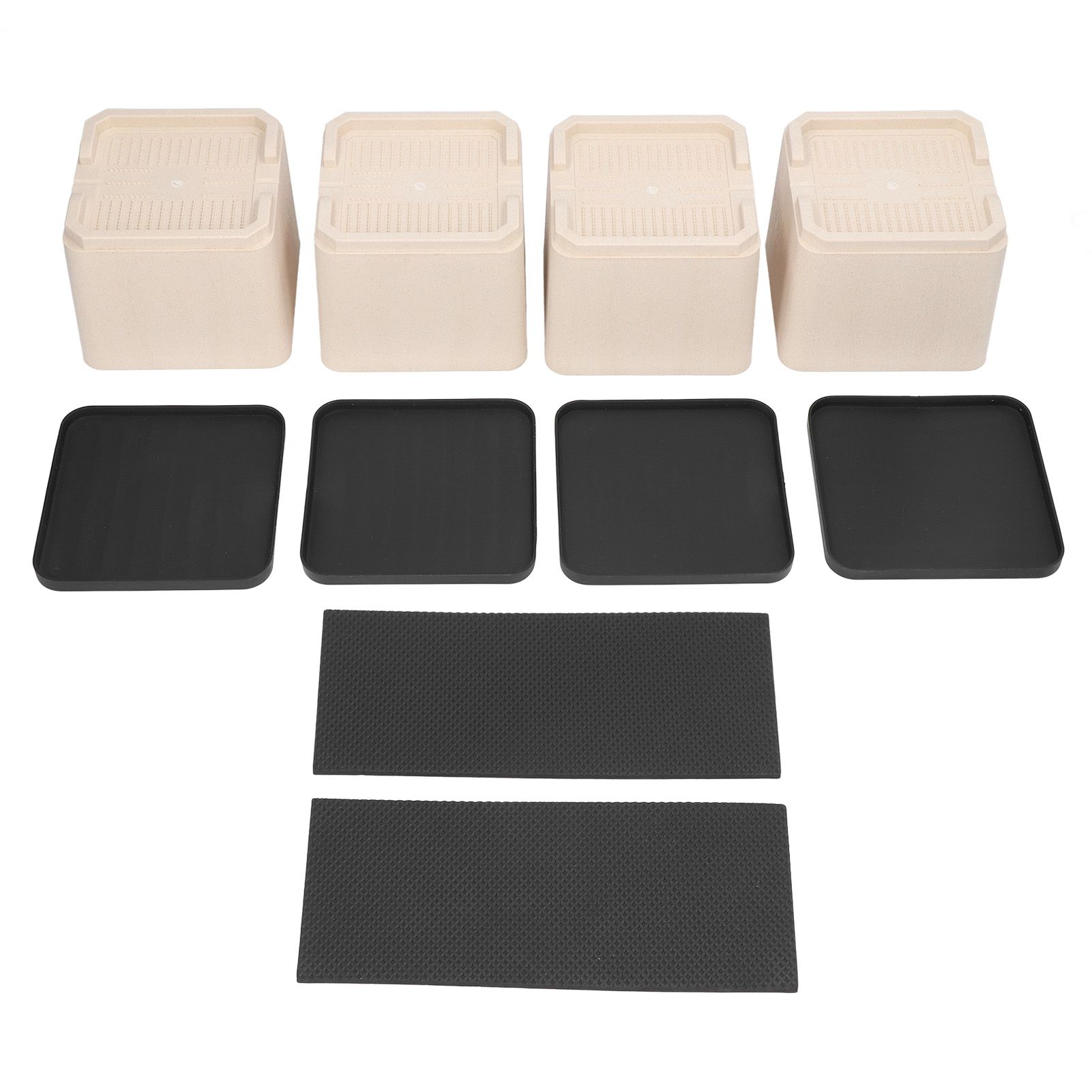 4Pcs Bed Risers Plastic Anti Vibration Pads Furniture Risers for Washing Machine Cabinet Sofa - Image 1