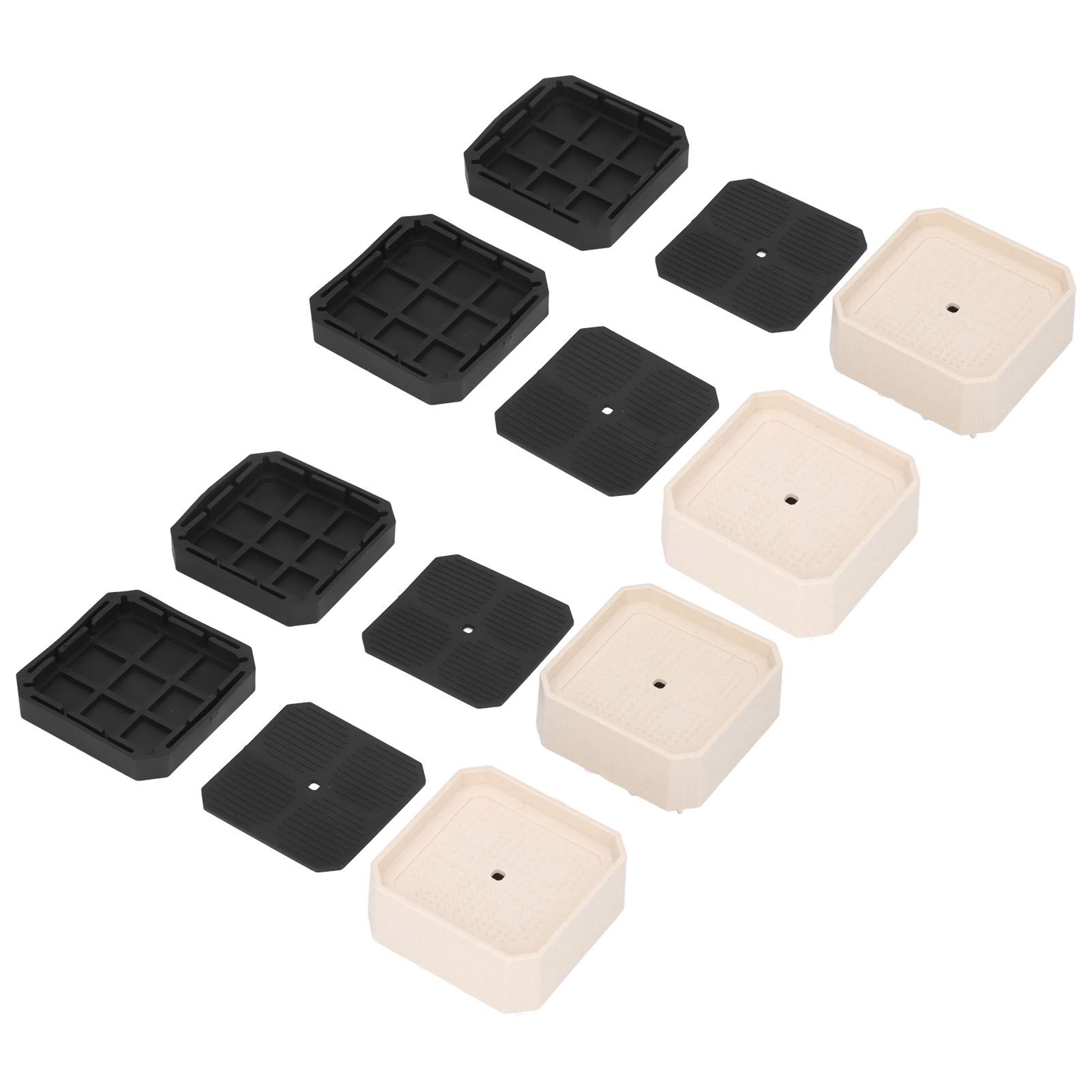 8 Set Full Covered Bed Risers Shockproof Stackable Furniture Risers for Refrigerator Washing Machine Base Tables Chairs - Image 4
