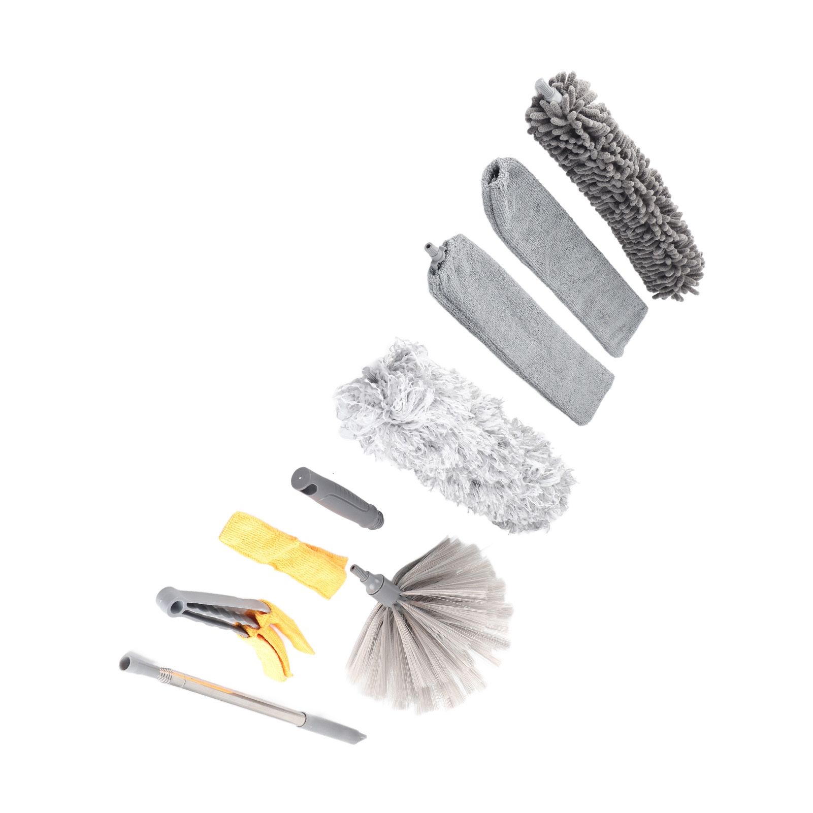 9pcs Microfiber Duster Kit Extendable Feather Duster House Cleaning Tool for Ceiling Fan Car - Image 6