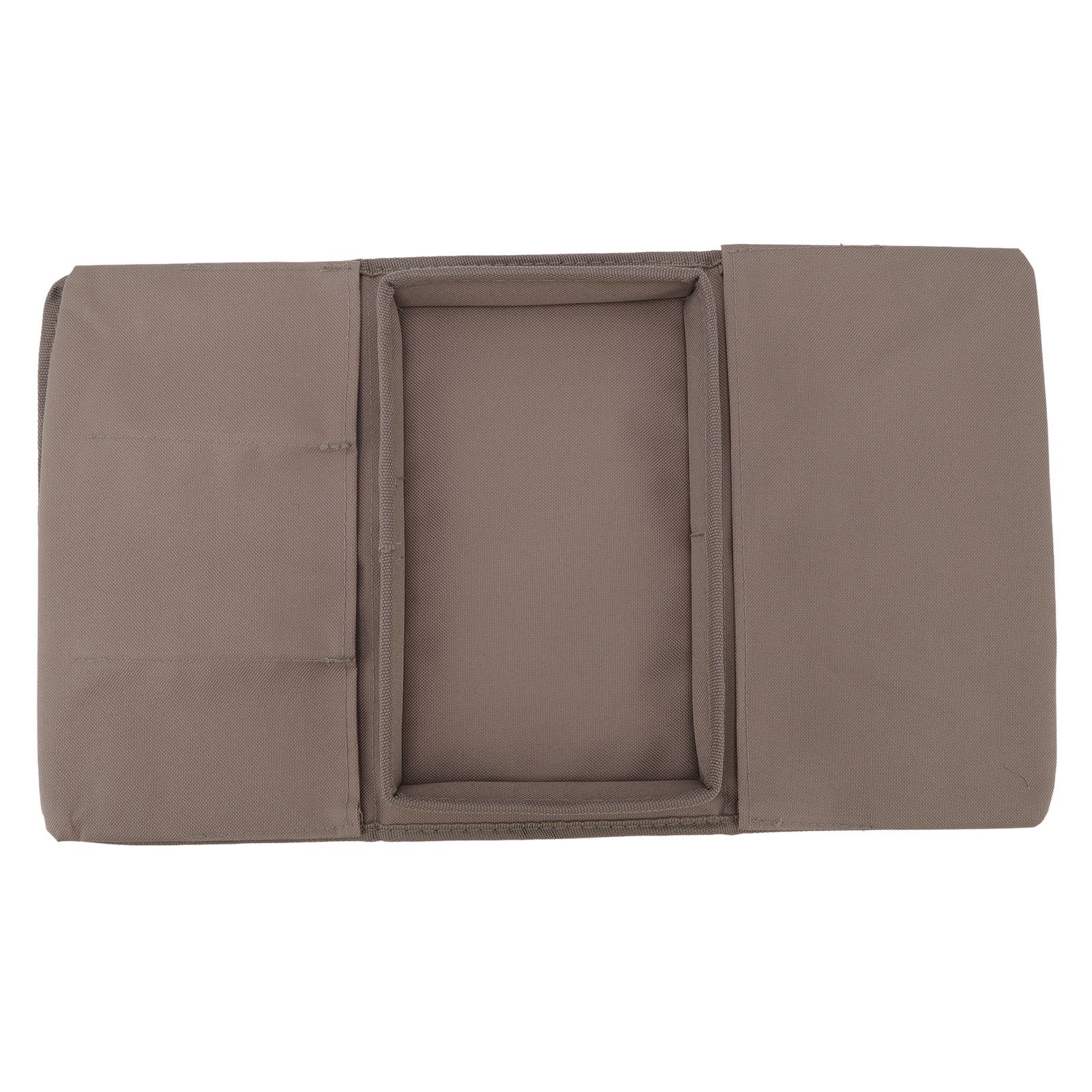 Sofa Tray Folding Arm Storage Holder Table 600D Oxford Cloth Side Pockets for Couch Coffee - Image 8
