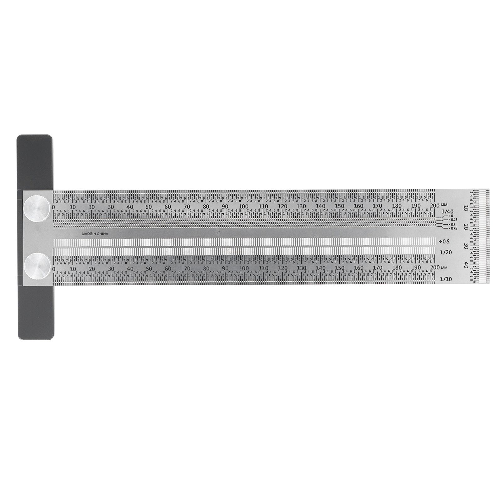 Woodworking Marking T Rulers Positioning Scribing Ruler Gauge Carpenter Measuring Mark Ruler 200mm - Image 1