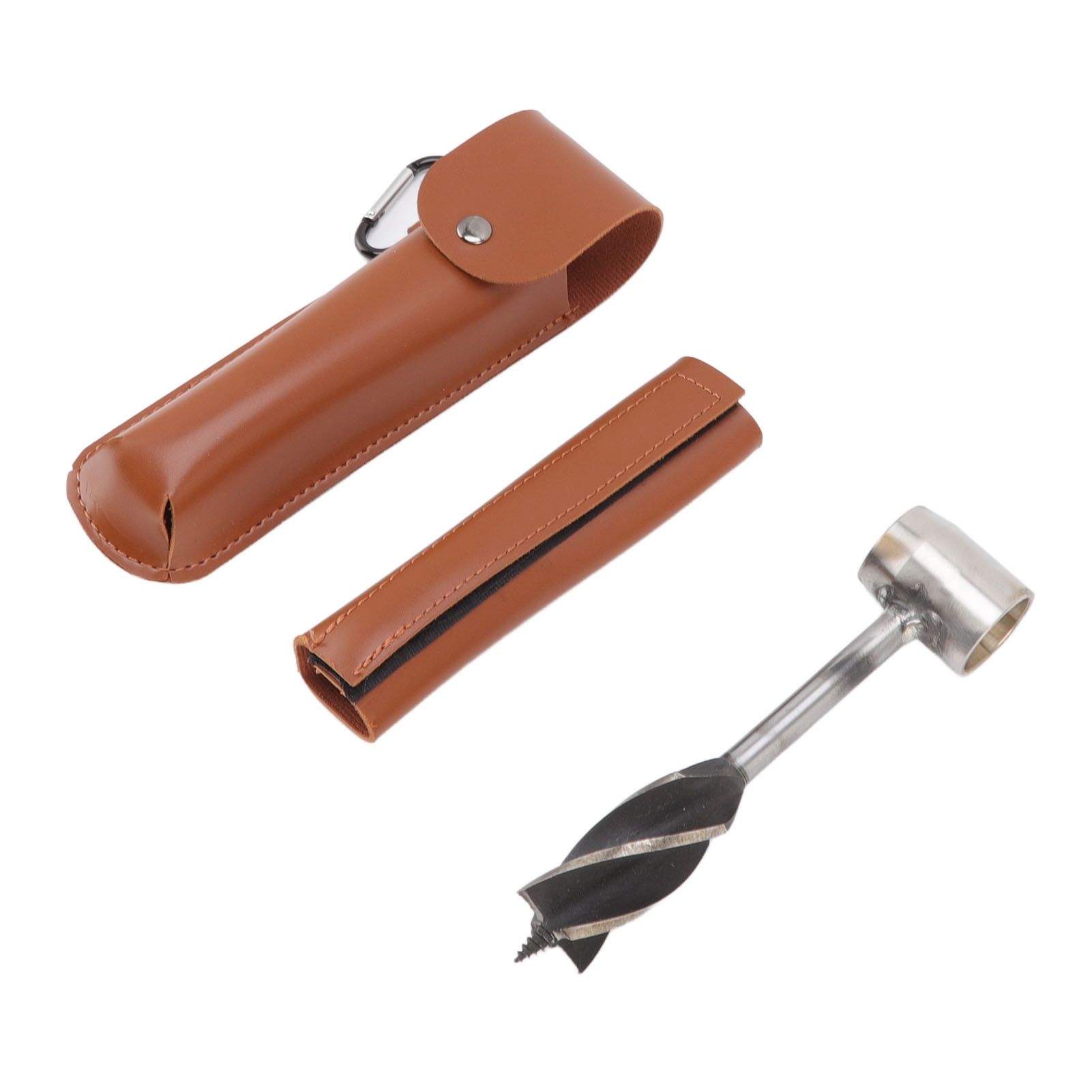 Outdoor Survival Multitool Stainless Steel Hole Drilling Punching Tool with Storage Bag Brown - Image 2