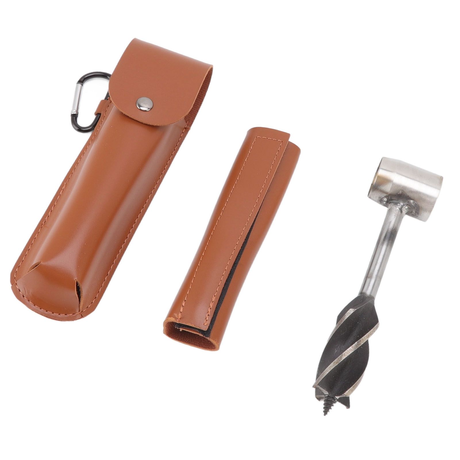 Outdoor Survival Multitool Stainless Steel Hole Drilling Punching Tool with Storage Bag Brown - Image 3
