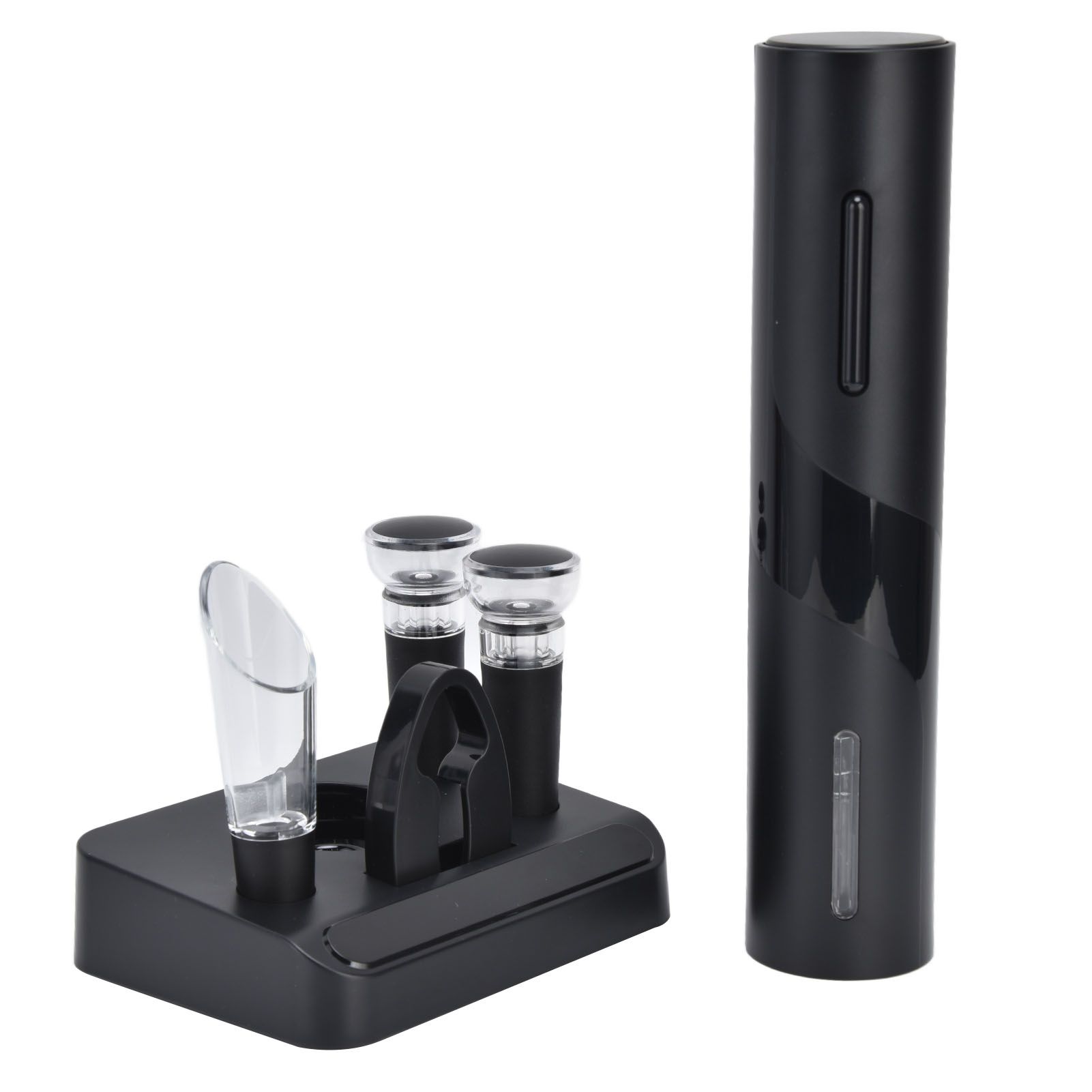 Electric Wine Opener Foil Cutter Aerator Pourer Wine Stopper Set with Storage Base for Home Bar Restaurant - Image 8