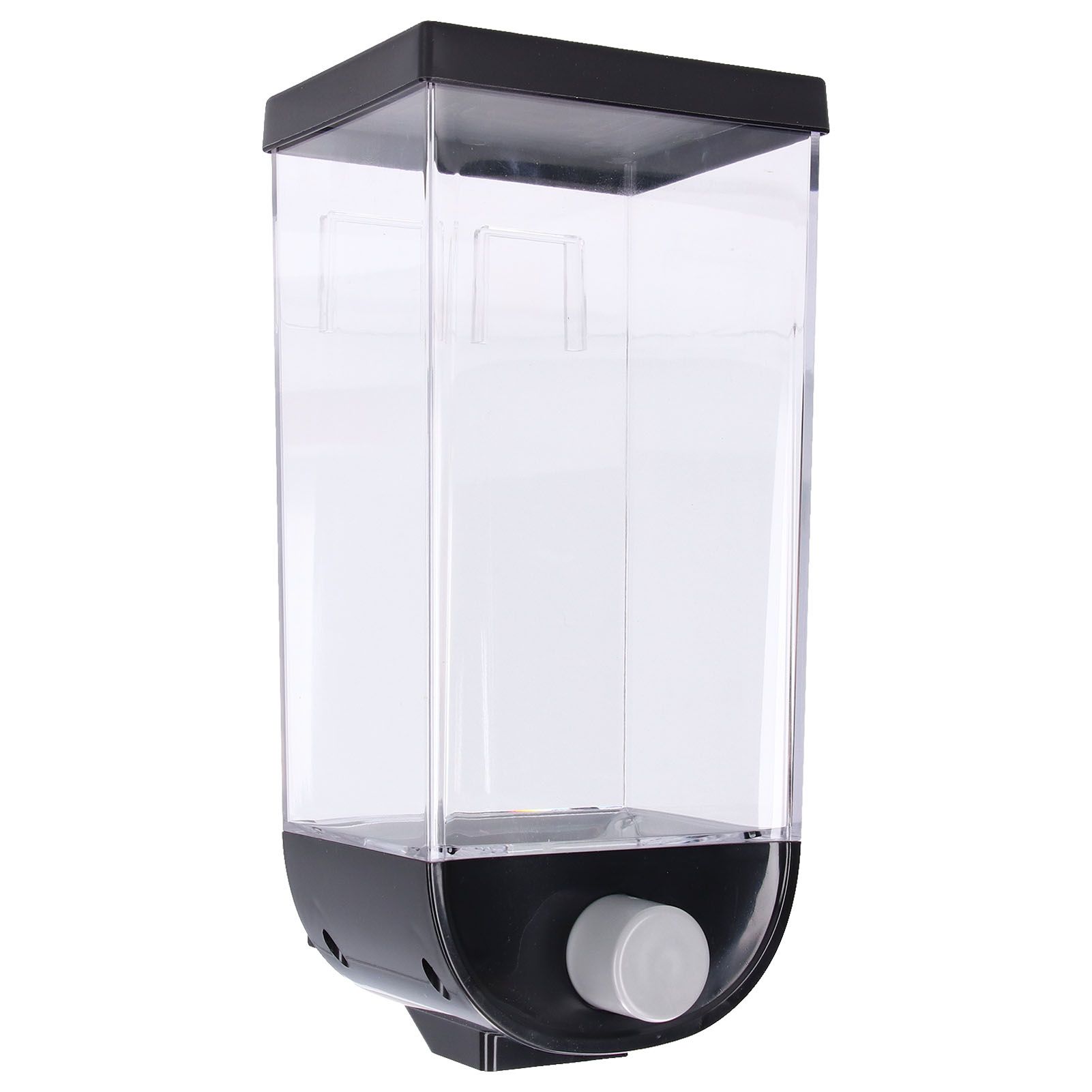 Square Dry Food Dispenser Wall Mounted Grain Storage Container Laundry Bead Cereal Dispenser for Kitchen1.5L - Image 2