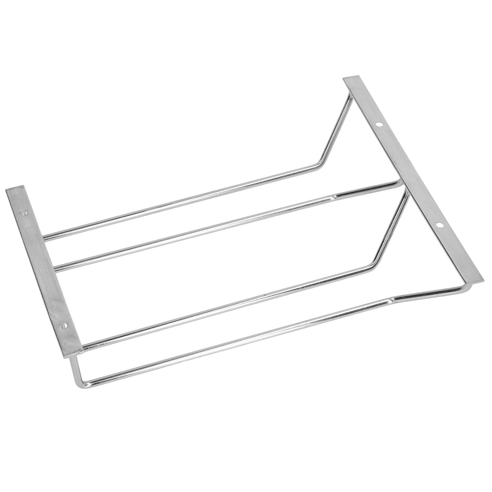 Stainless Steel Double Row Wine Glass Stemware Rack Hanging Stemware Holder Under CabinetS - Image 3
